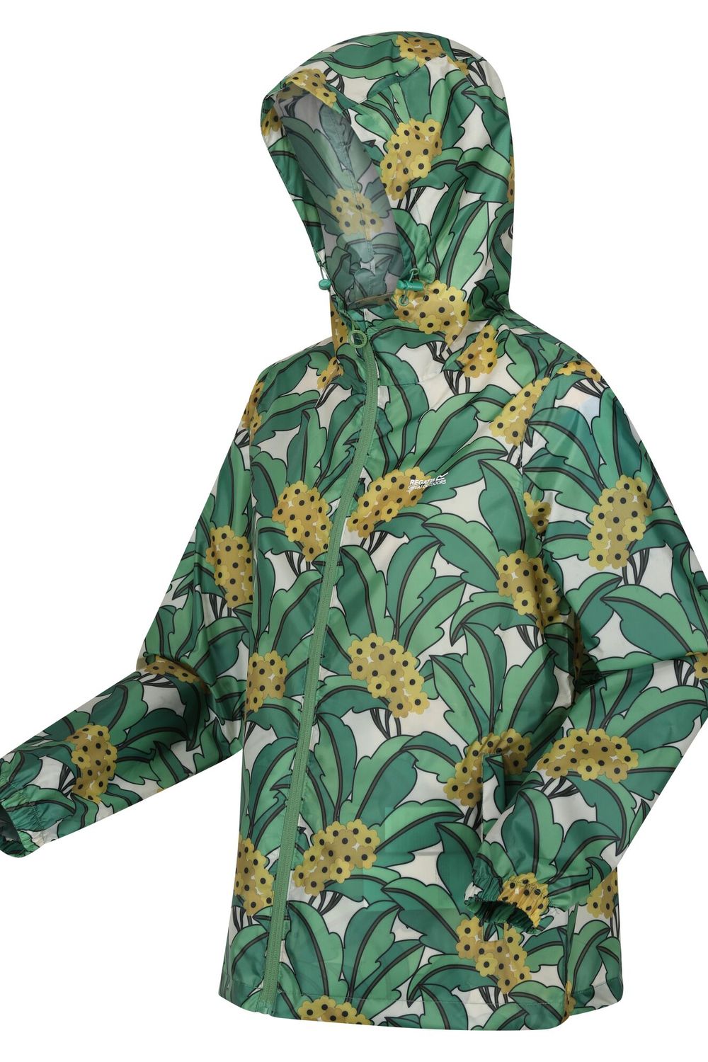 Green Orla Kiely Floral Packaway Jacket, Image 3 of 5