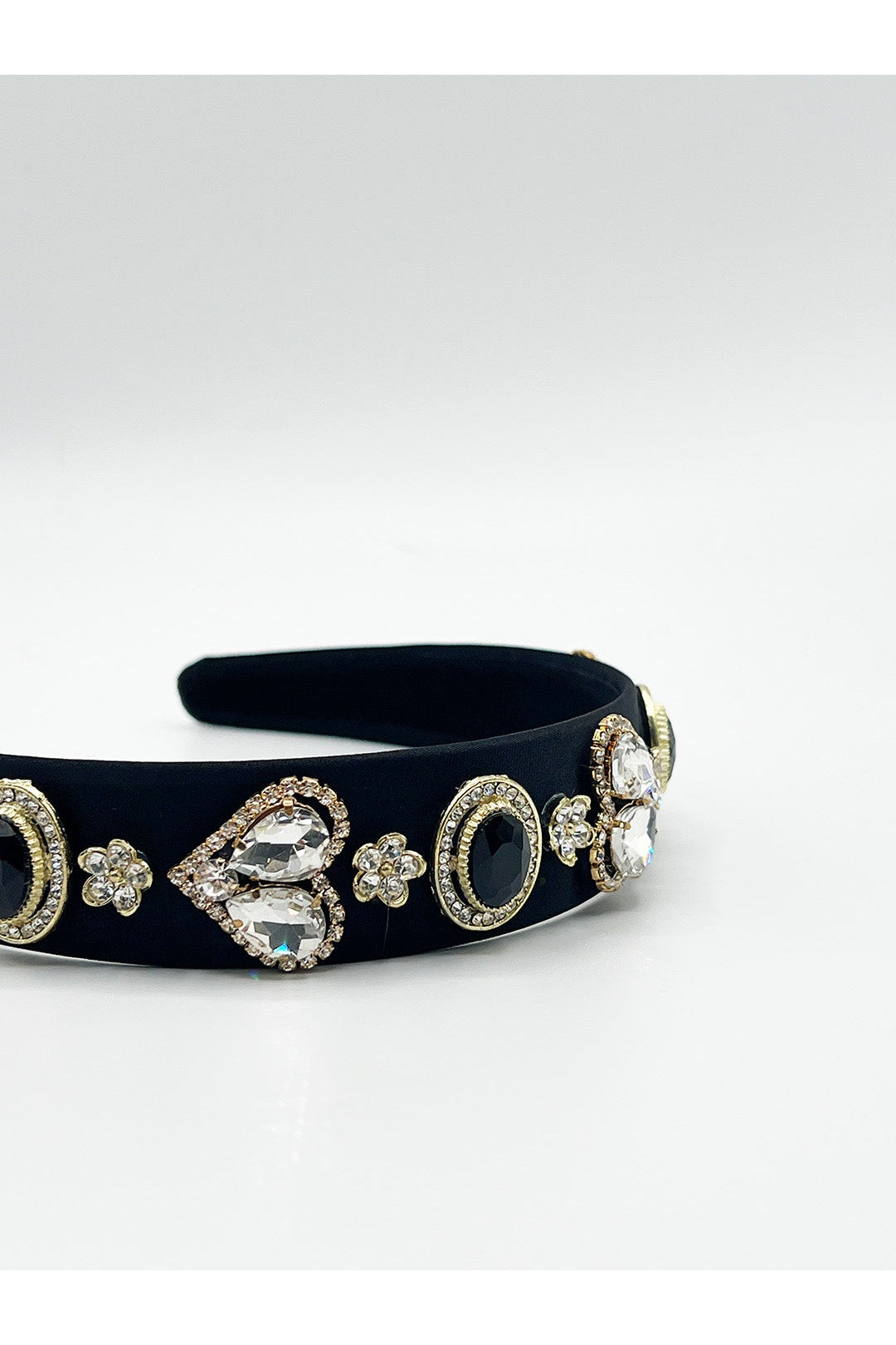 Black Heart Embellished Headband, Image 5 of 5
