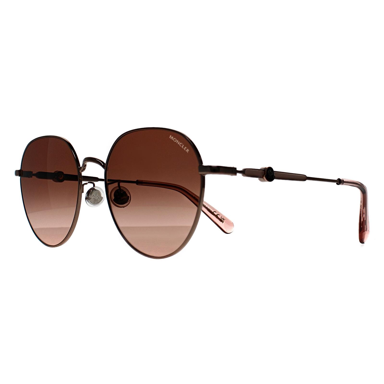 Brown Moncler Brown Round Shiny Light Bronze Brown Gradient ML0236-K, Image 2 of 3