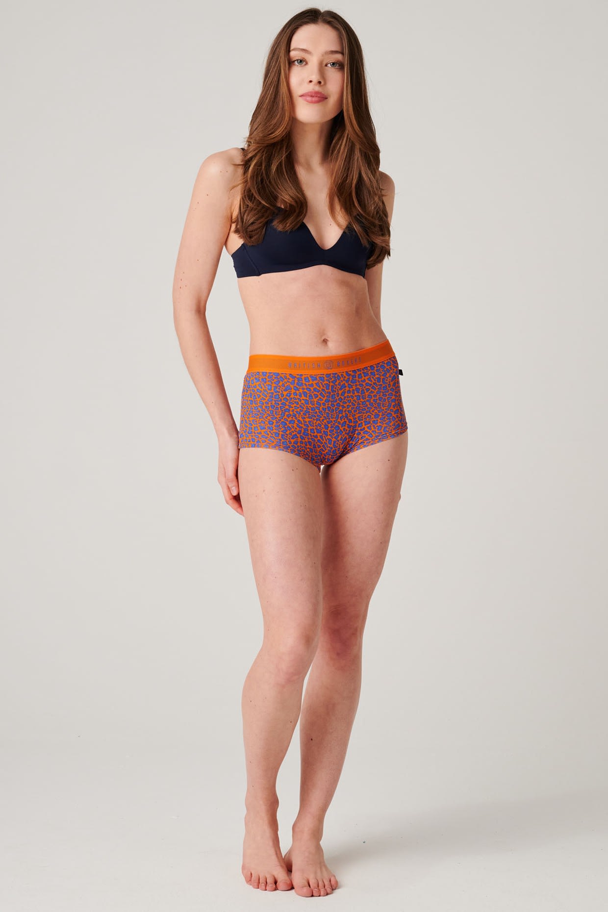 Multi British Boxers Multi Pack of Four "Wild Cat" Bamboo Hipster Boxers Briefs, Image 5 of 8