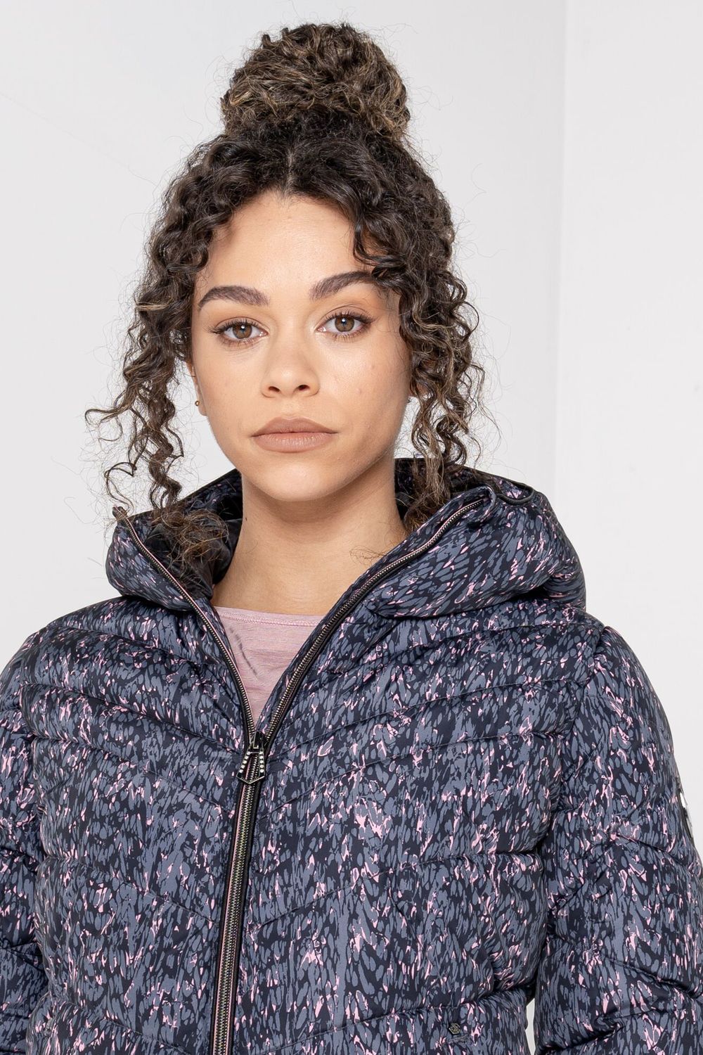 Light Pink Reputable Embellished Padded Jacket, Image 7 of 8