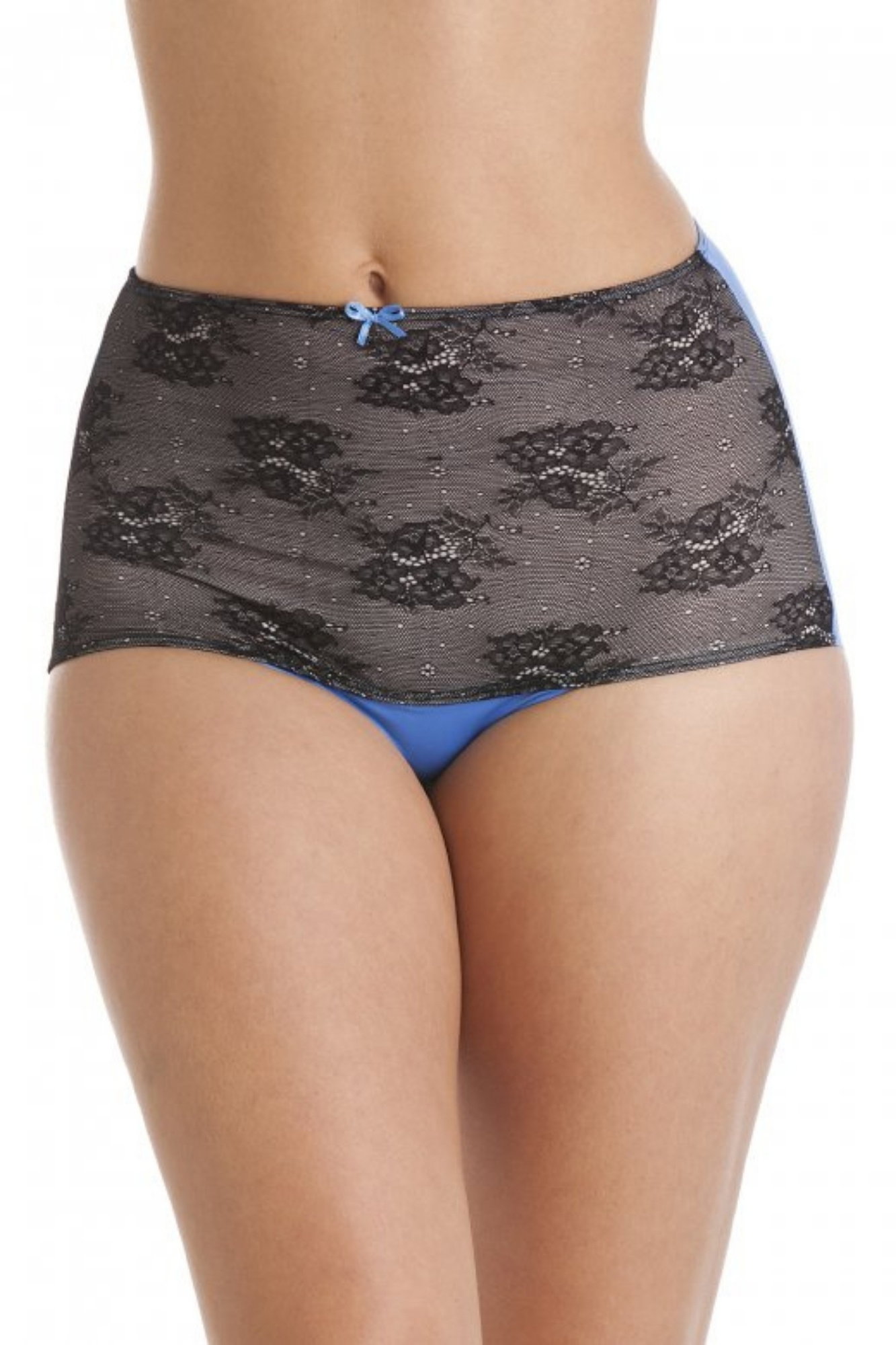 Blue 2 Pack Seamless High Waist Floral Briefs, Image 5 of 5