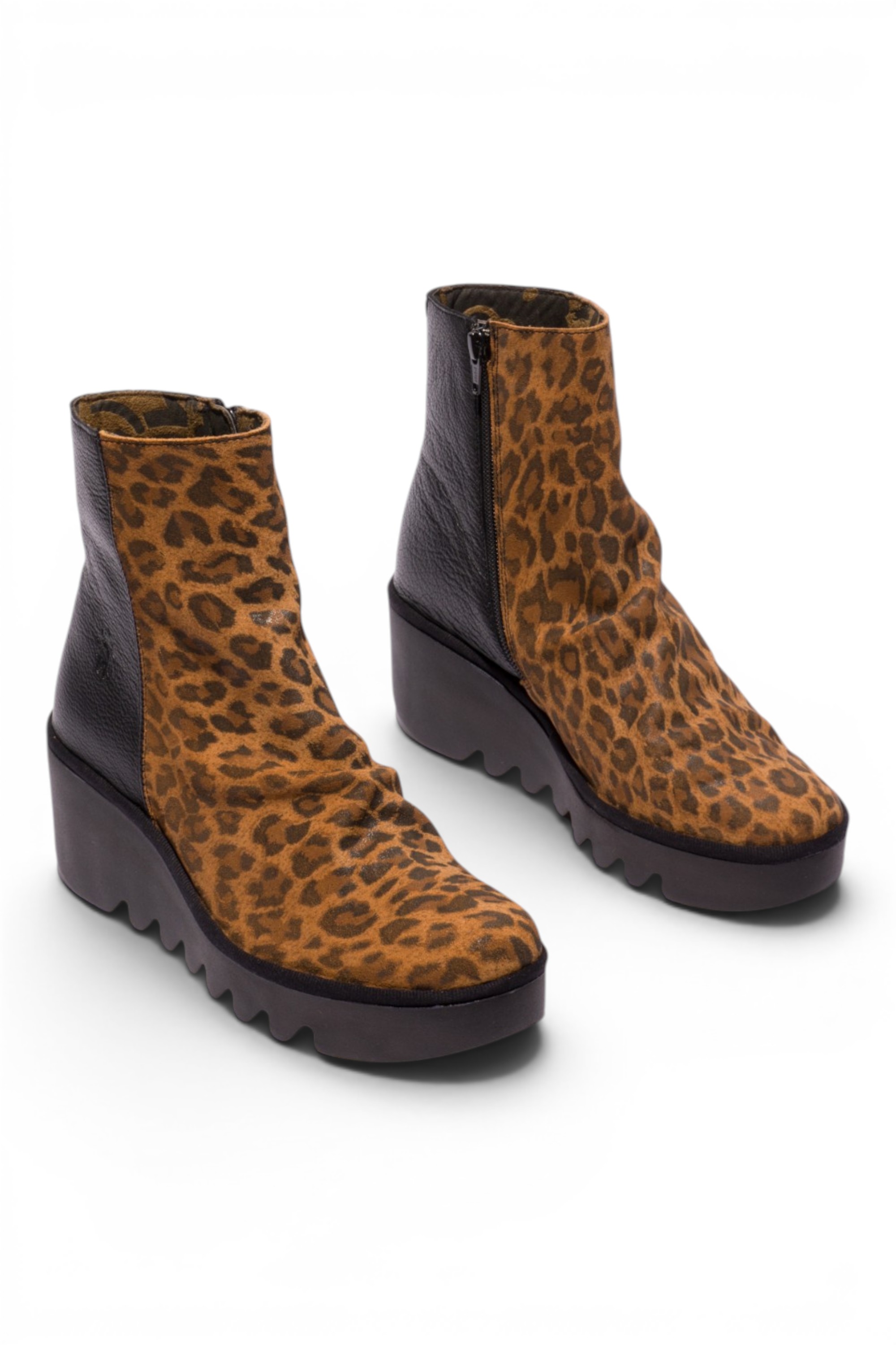Multi Womens Suede-Leather Ankle Boots-BAAN537, Image 2 of 5