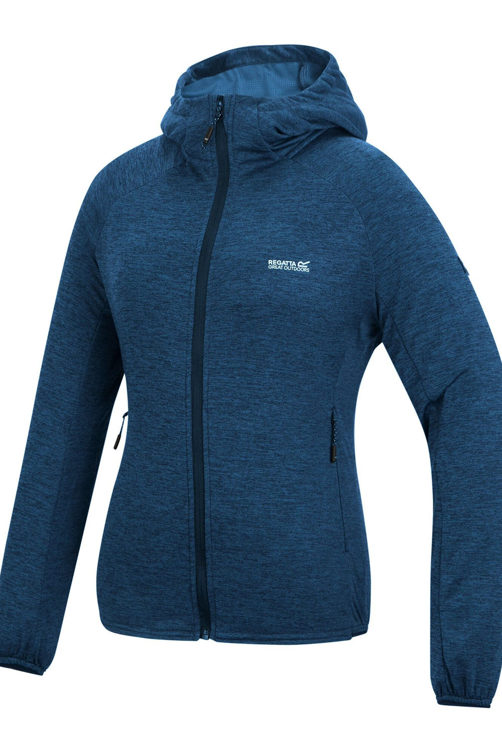 Blue Ferna Stretch Hooded Fleece Jacket, Image 3 of 5