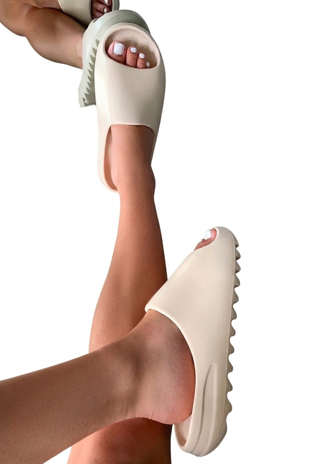 Beige iKrush Beige Lou Slip On Sandals, Image 6 of 8