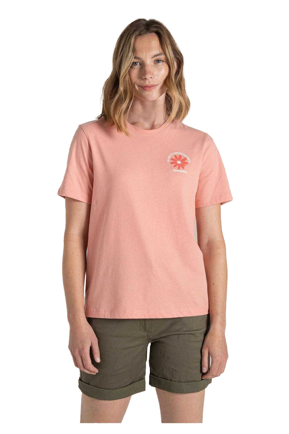 Coral Malibo Daisy Performance TShirt, Image 1 of 3