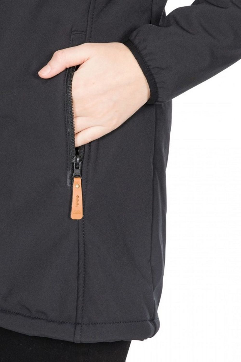 Black Kristen Long Hooded Waterproof Jacket, Image 4 of 8
