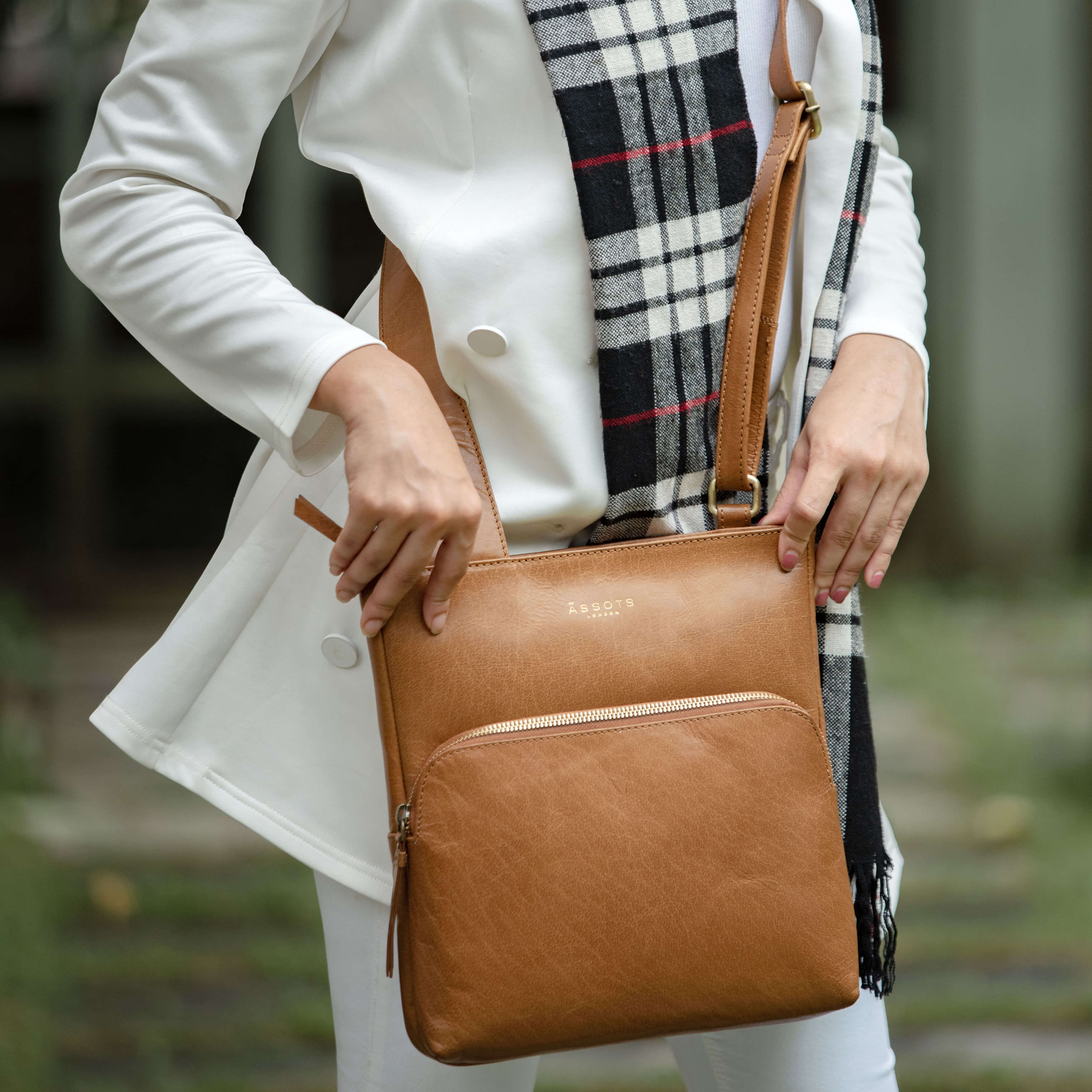 'CANARY' Vintage Real Leather Crossbody Bag, Image 2 of 6