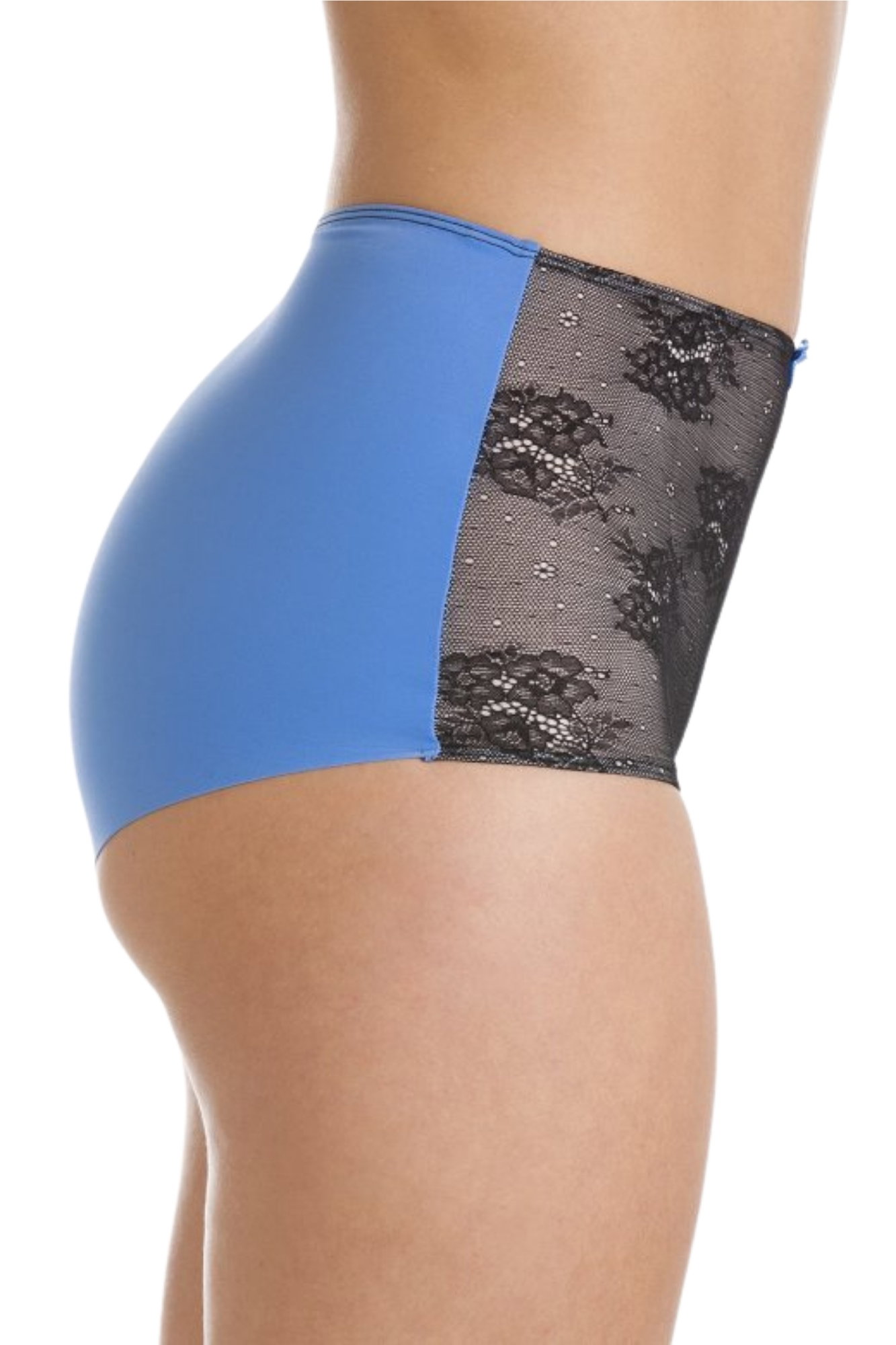 Blue 2 Pack Seamless High Waist Floral Briefs, Image 2 of 5
