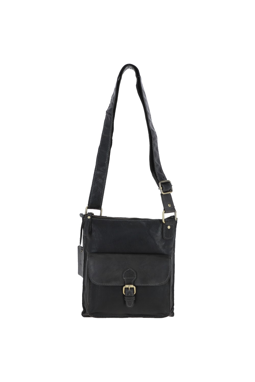 Grey Vintage Small Leather Shoulder Bag, Image 2 of 4
