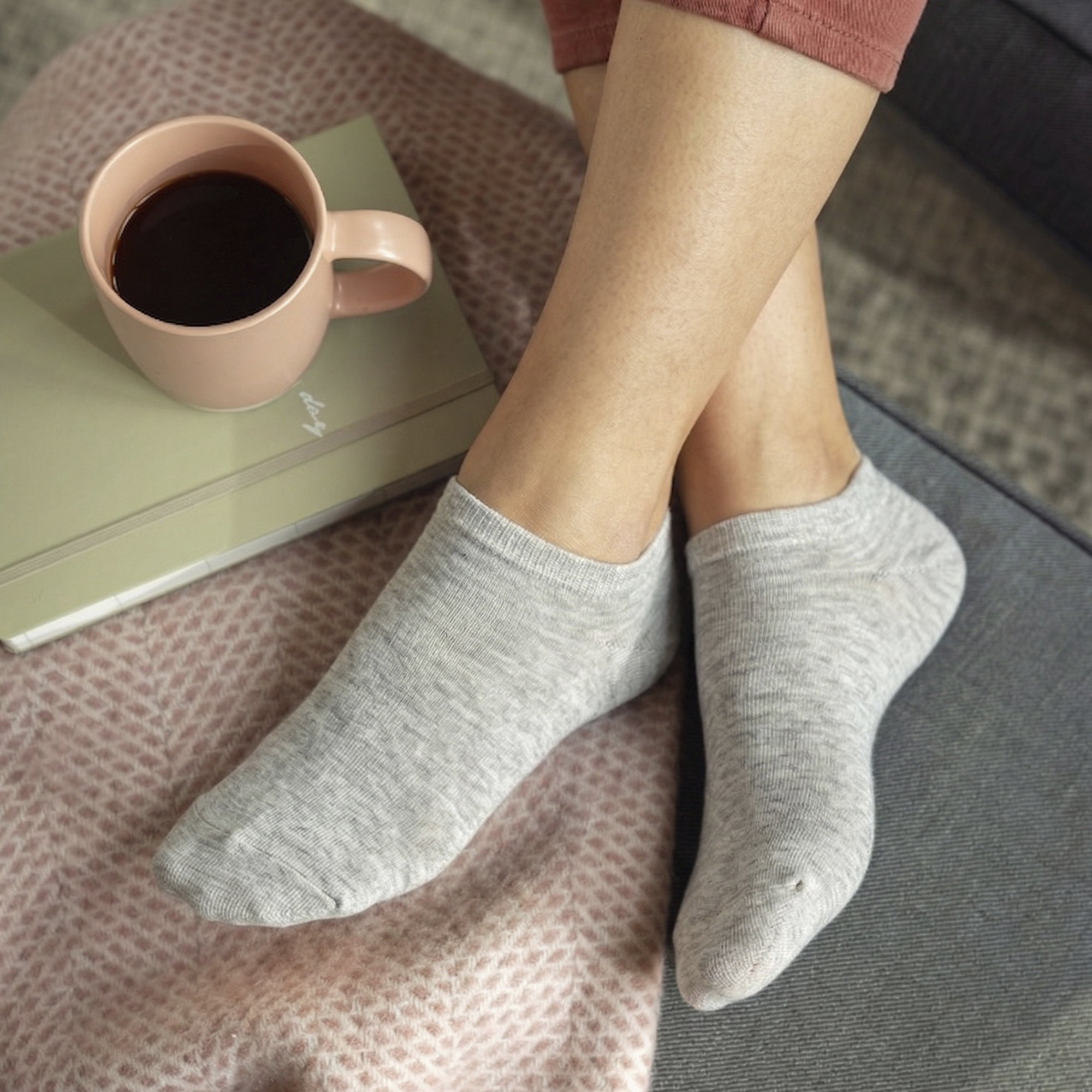 Coral 6 Pack Trainer Cotton Rich Socks, Image 4 of 4