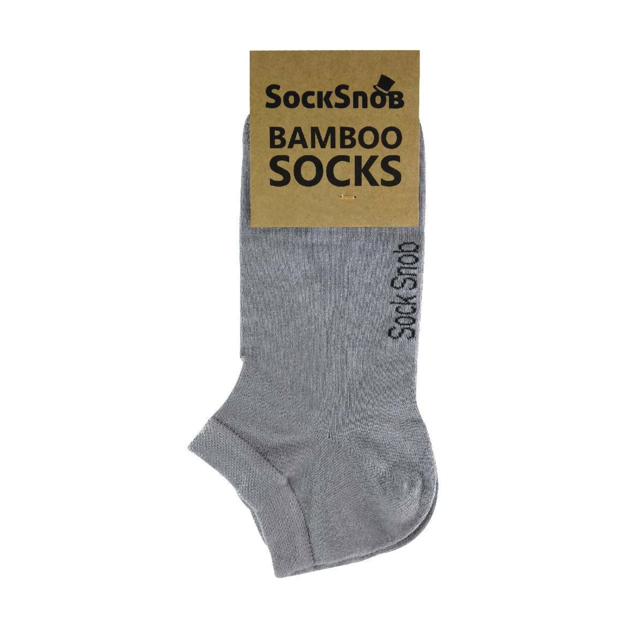 Grey 4 Pack Luxury Bamboo Low Cut Trainer Socks for Wo, Image 4 of 4
