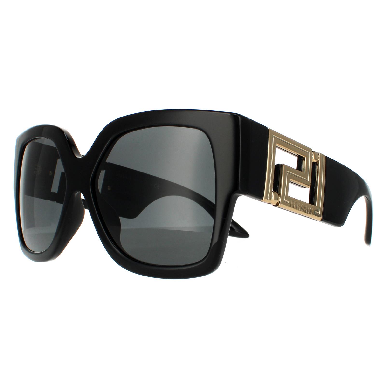 Black Versace Black Square Black Dark Grey Sunglasses, Image 2 of 6