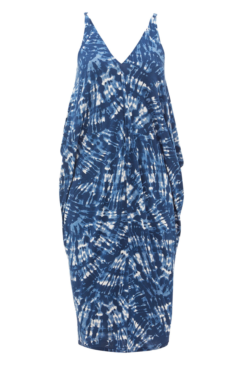 Light Blue Jersey Cocoon Dress, Image 5 of 4
