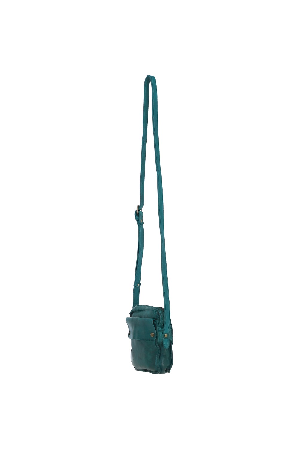 Teal Real Leather Cross Body Bag, Image 2 of 4
