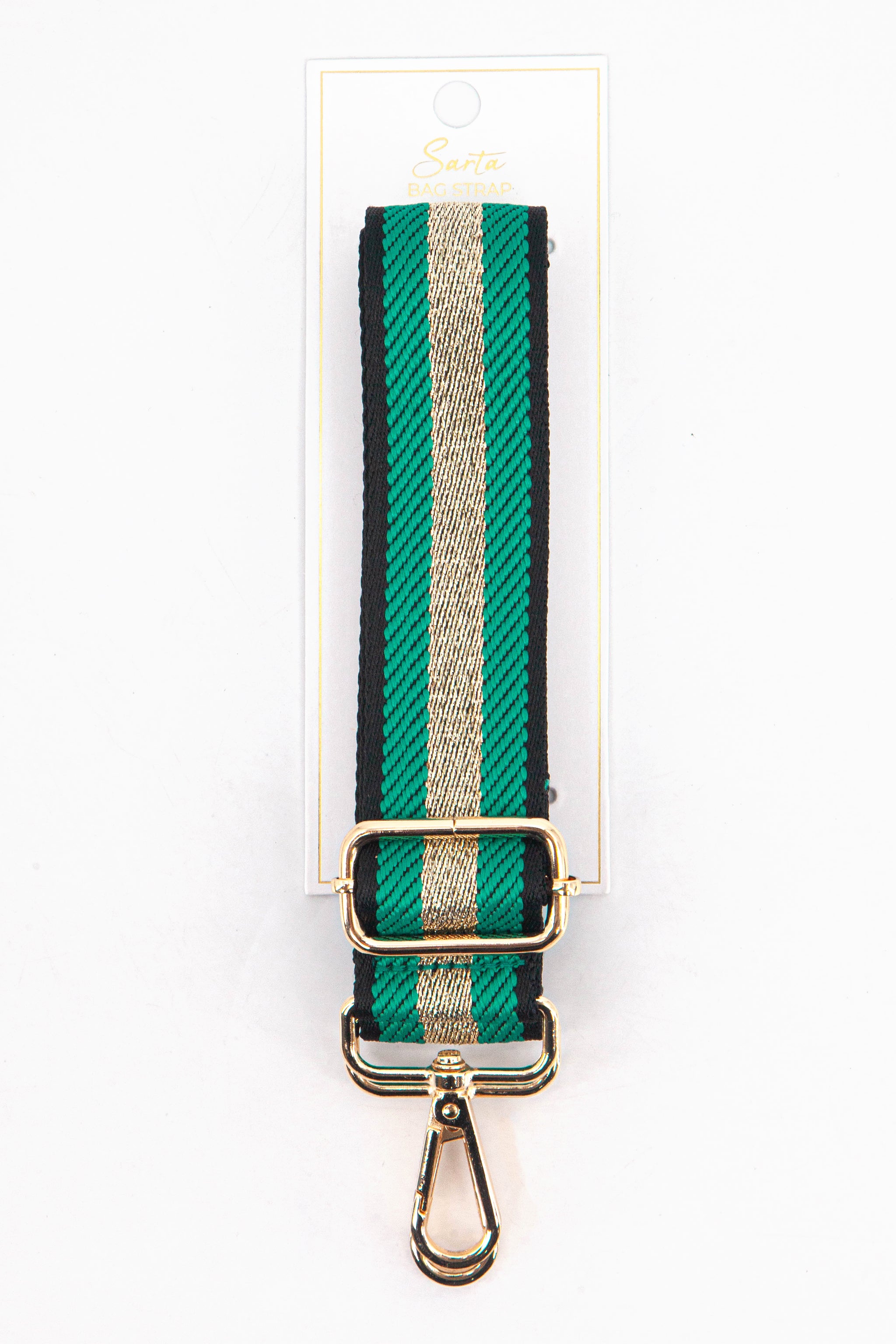 Green Glitter Stripe Woven Bag Strap, Image 4 of 4