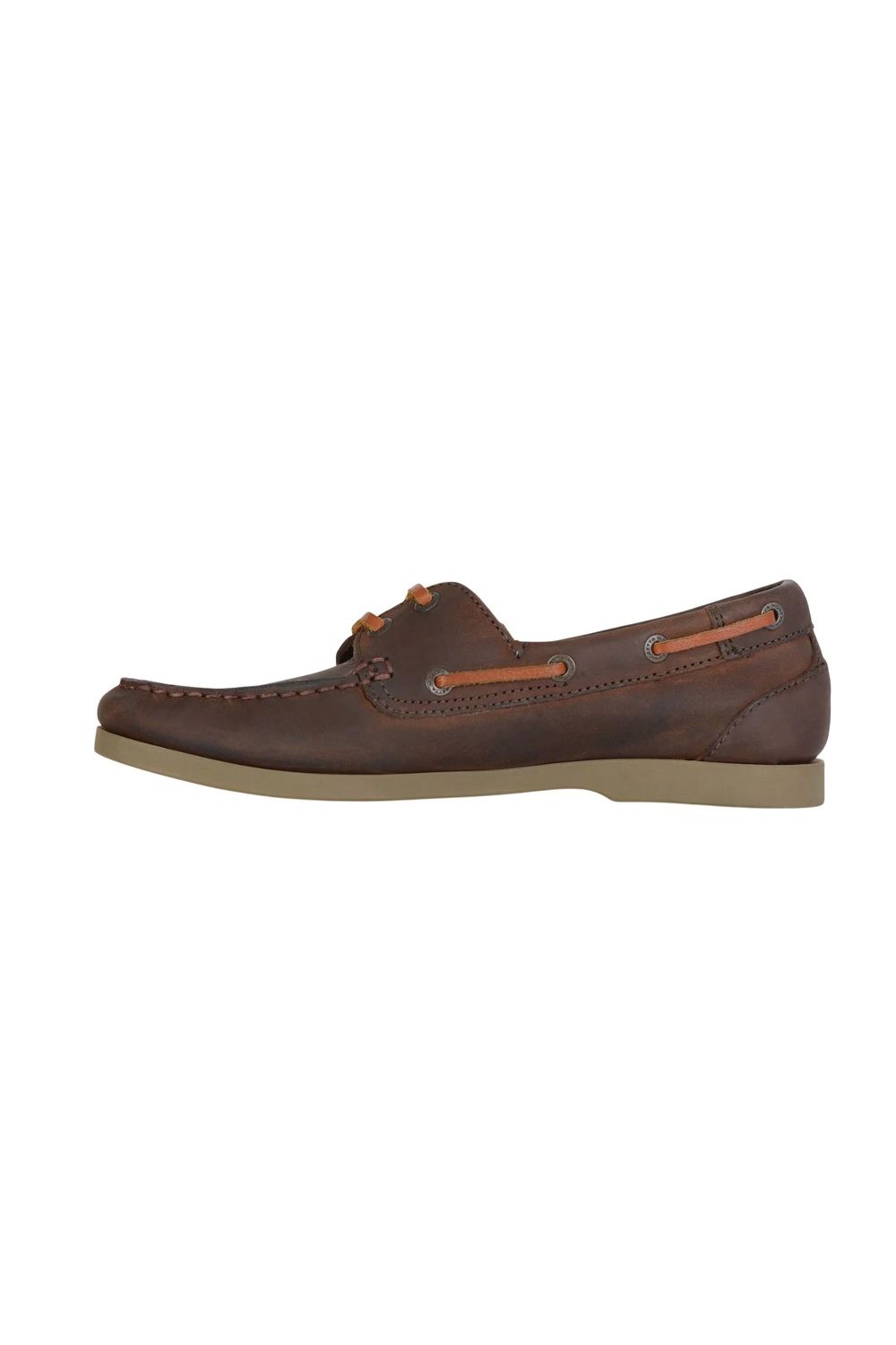 Brown Avisa Leather Boat Shoes, Image 2 of 2