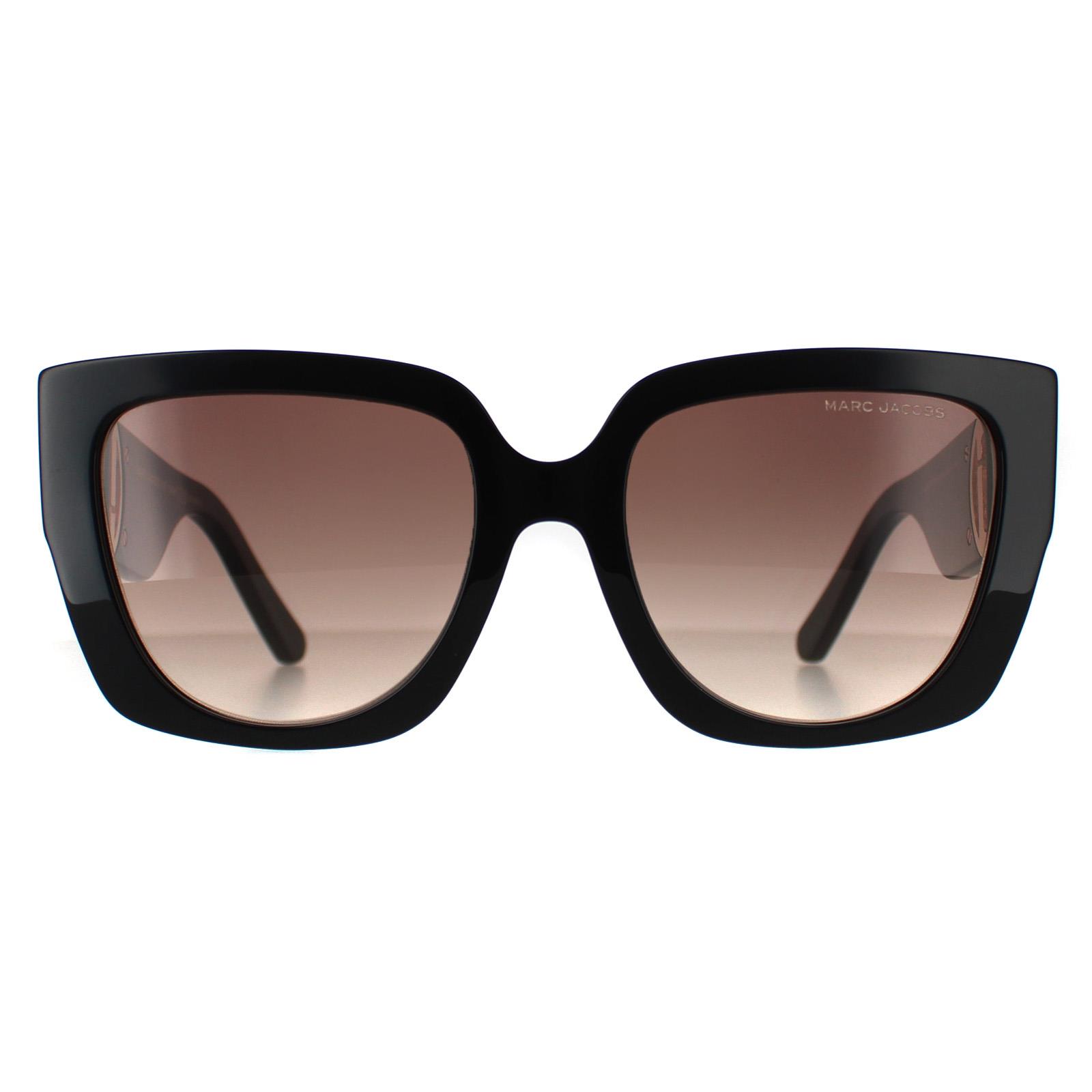 Black Marc Jacobs Black Rectangle Black Brown Gradient MARC 687/S, Image 1 of 4
