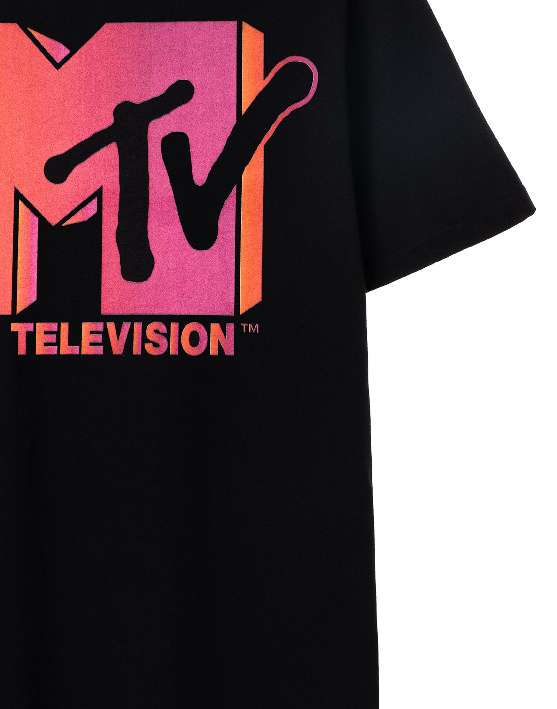 Black MTV Ombre T-Shirt, Image 4 of 6