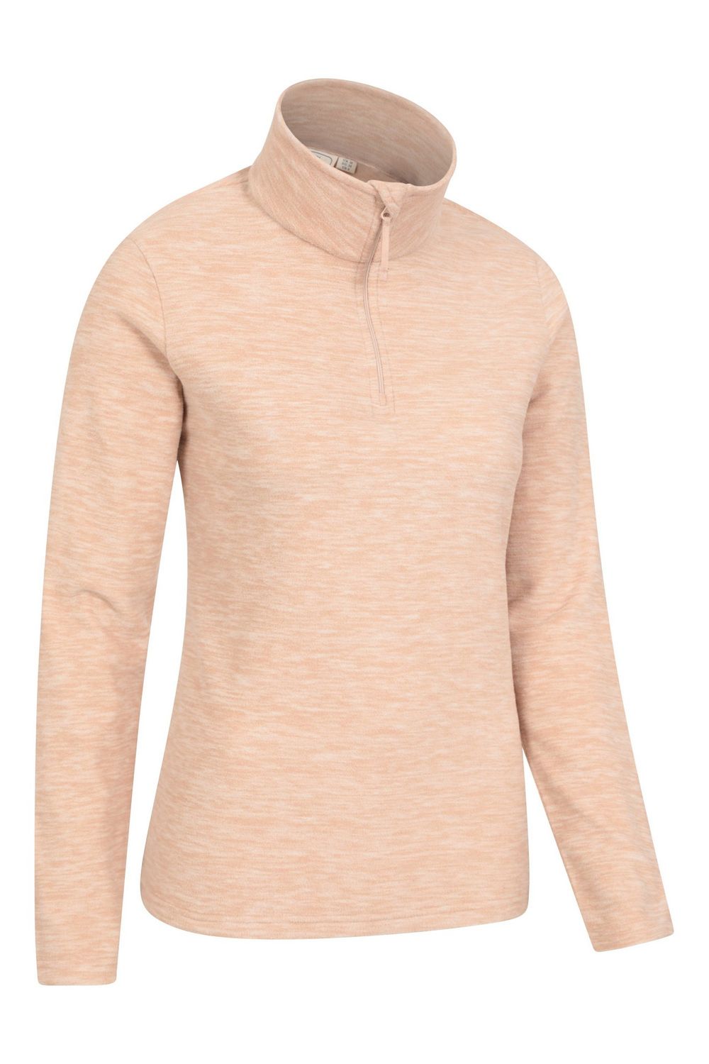 Beige Snowdon Melange Fleece Top, Image 2 of 4