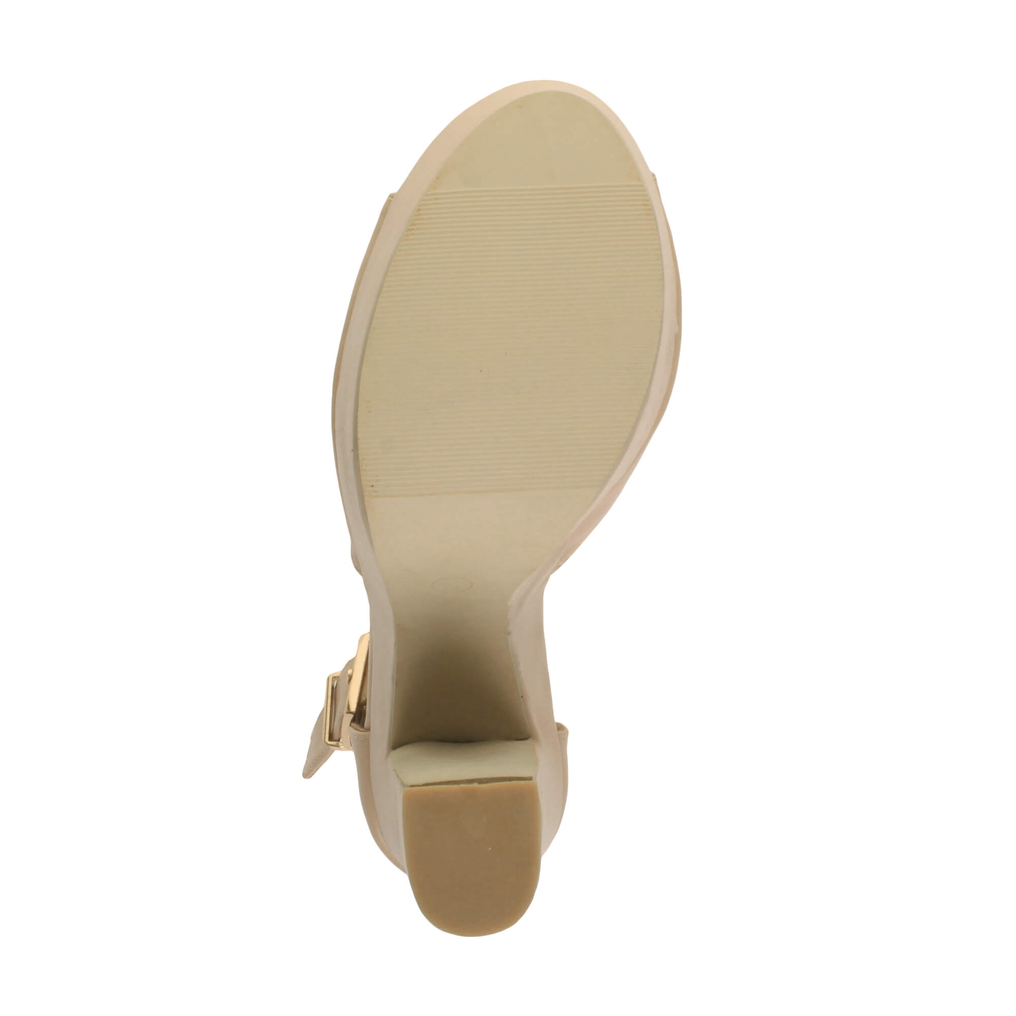 Natural AJVANI Natural High Block Heel Ankle Strap Glitter Sandals, Image 7 of 7