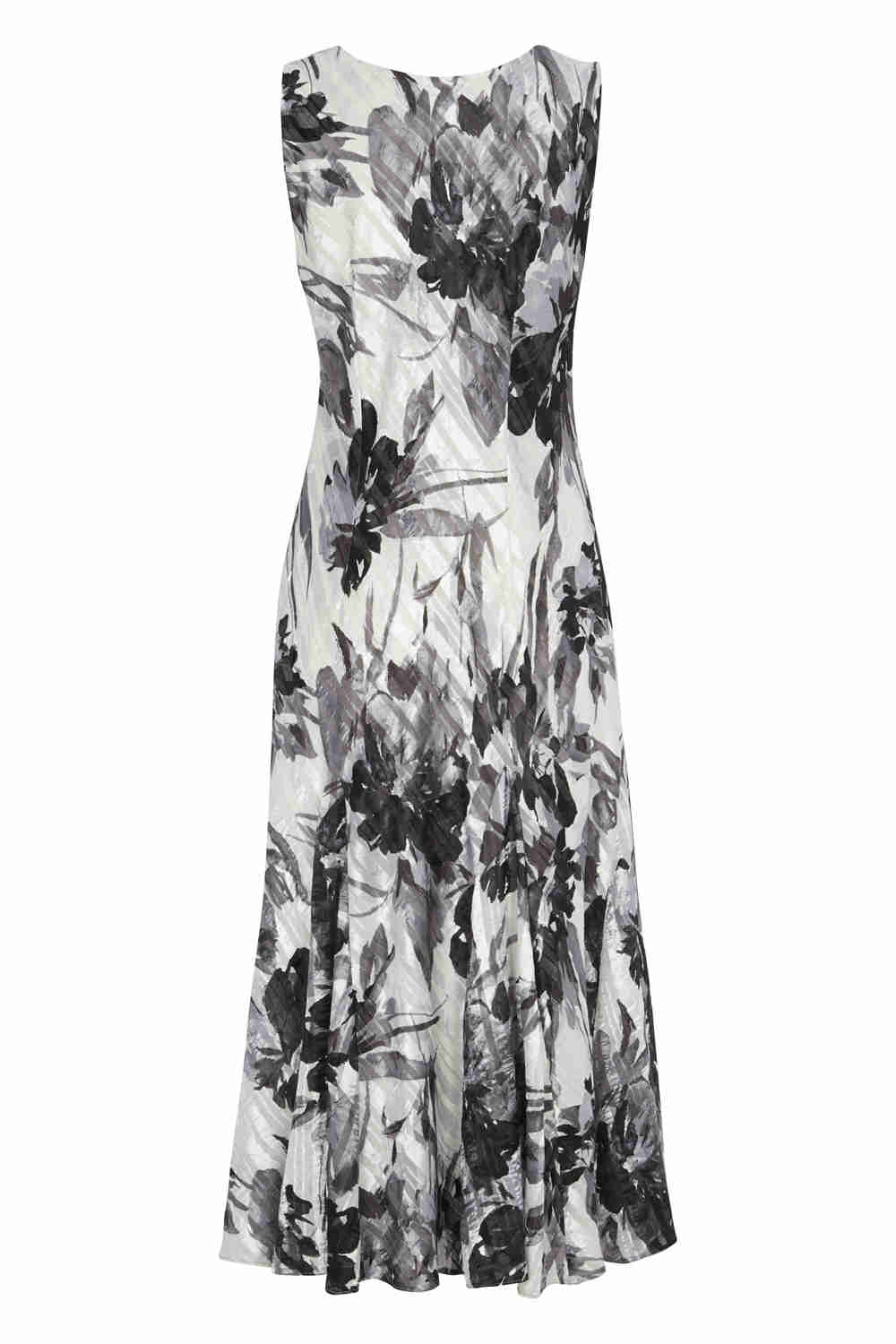 Ivory Crushed Bias Cut Satin Dress, Image 5 of 5