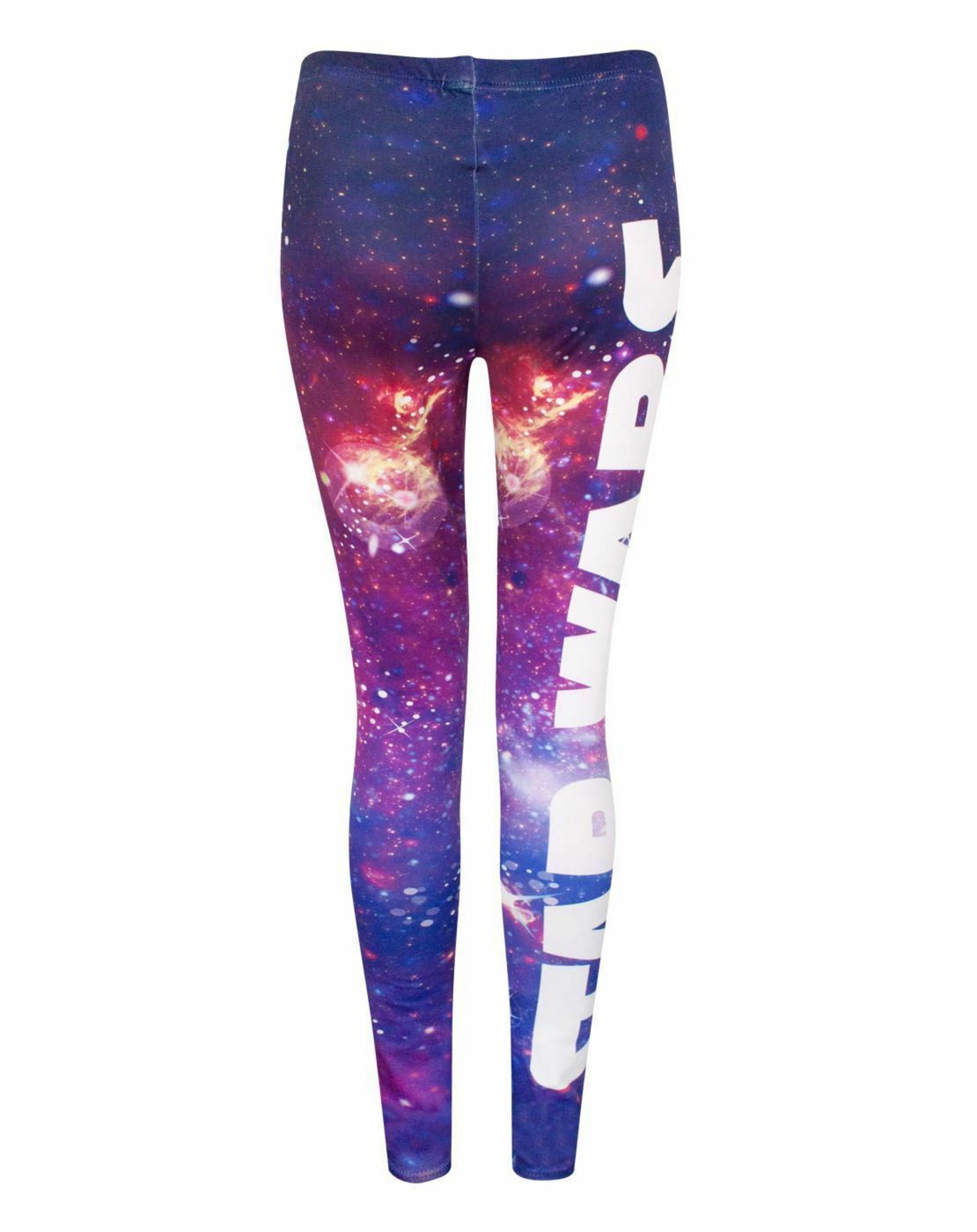 Purple Star Wars Cosmic Women's Leggings, Image 3 of 5