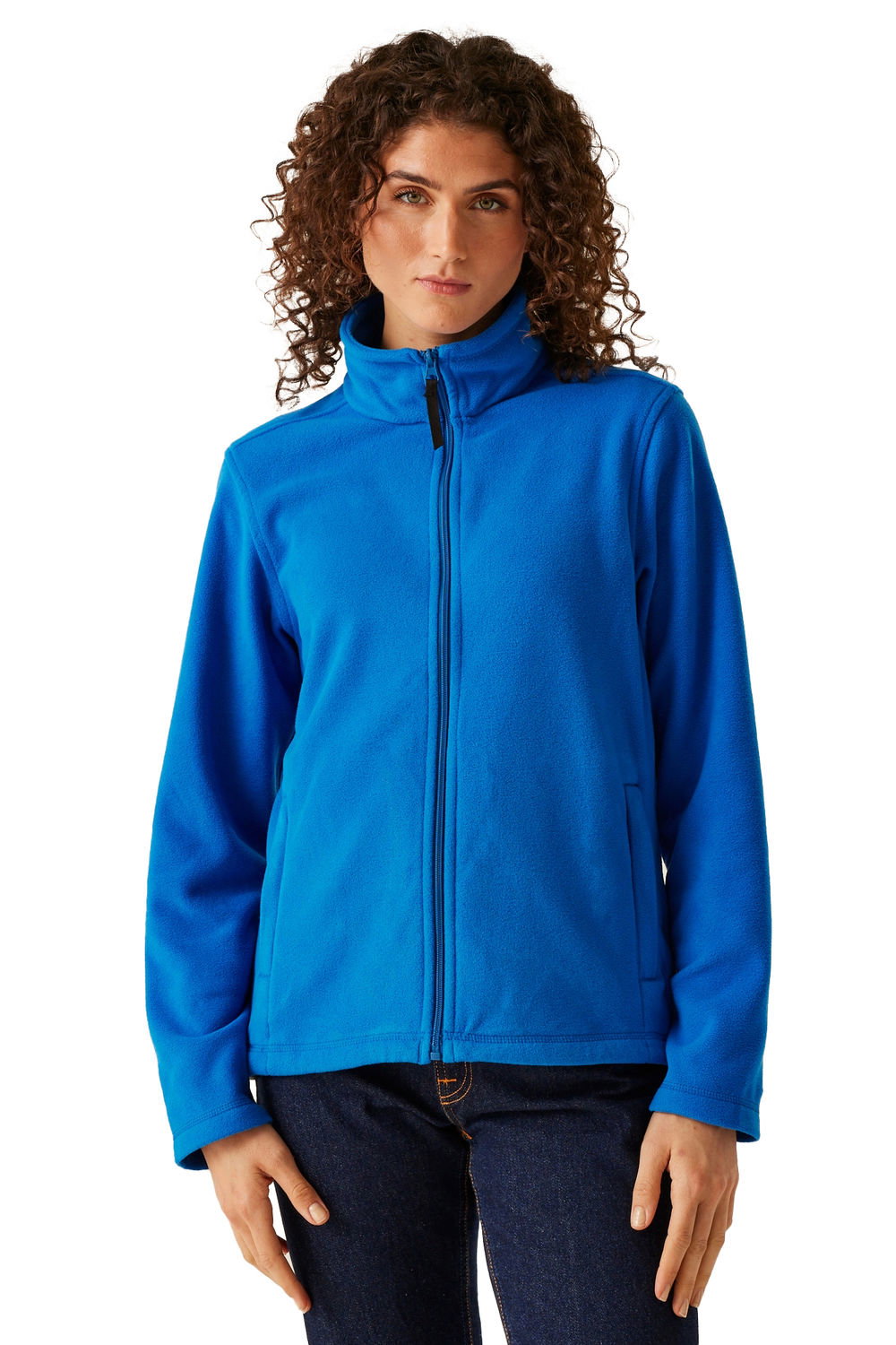 Navy Microfleece Full Zip Jacket, Image 1 of 4