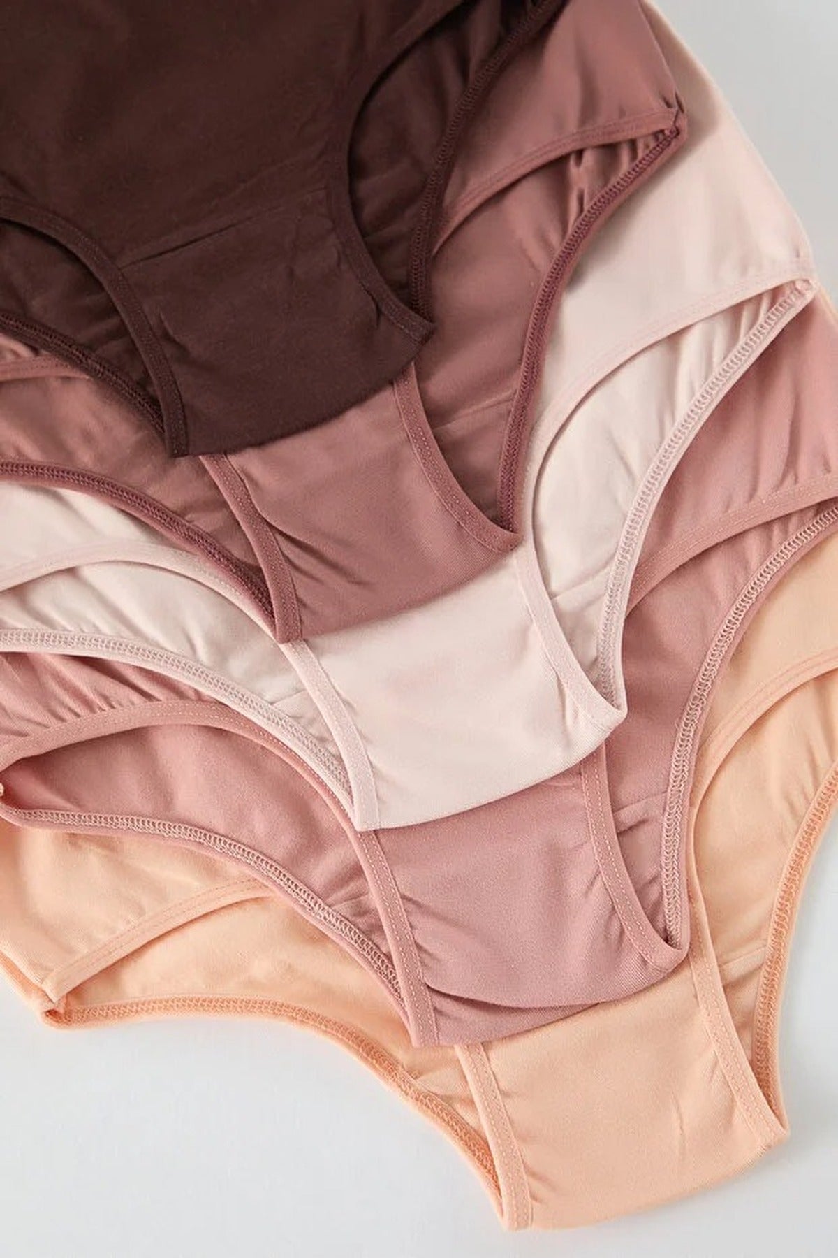 Multi 5 Pack Plain High Waist Seamfree Briefs Set, Image 2 of 3