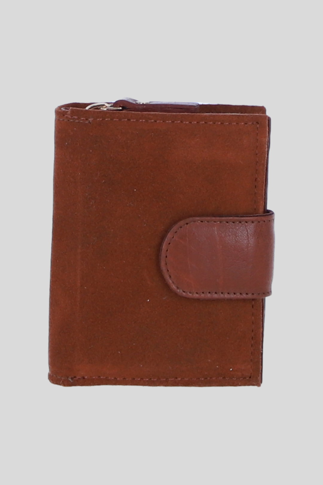 Tan Suede & Leather RFID Protected Trifold Purse, Image 1 of 4