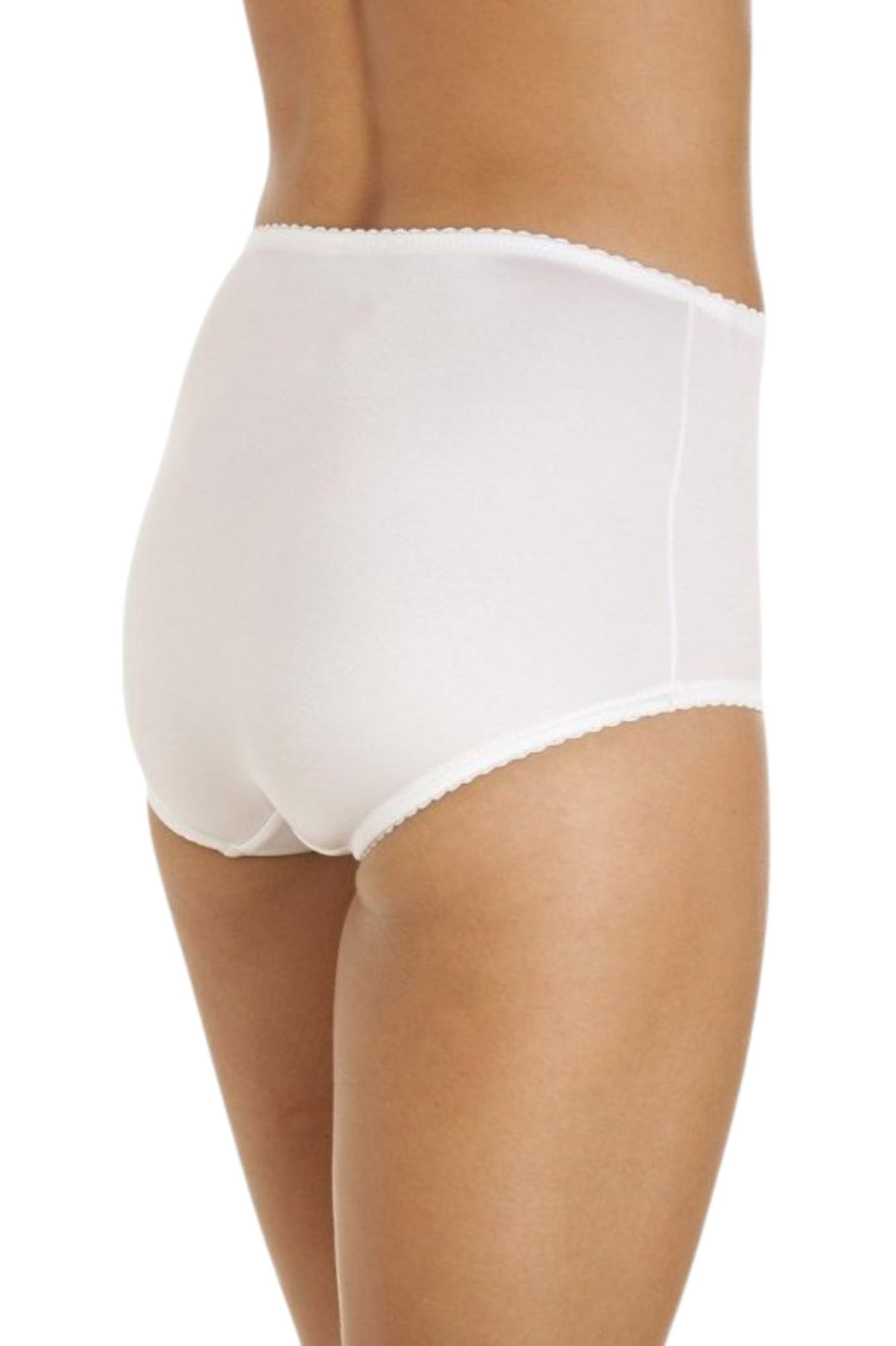 White High Waist 2 Pack Control Briefs, Image 2 of 4