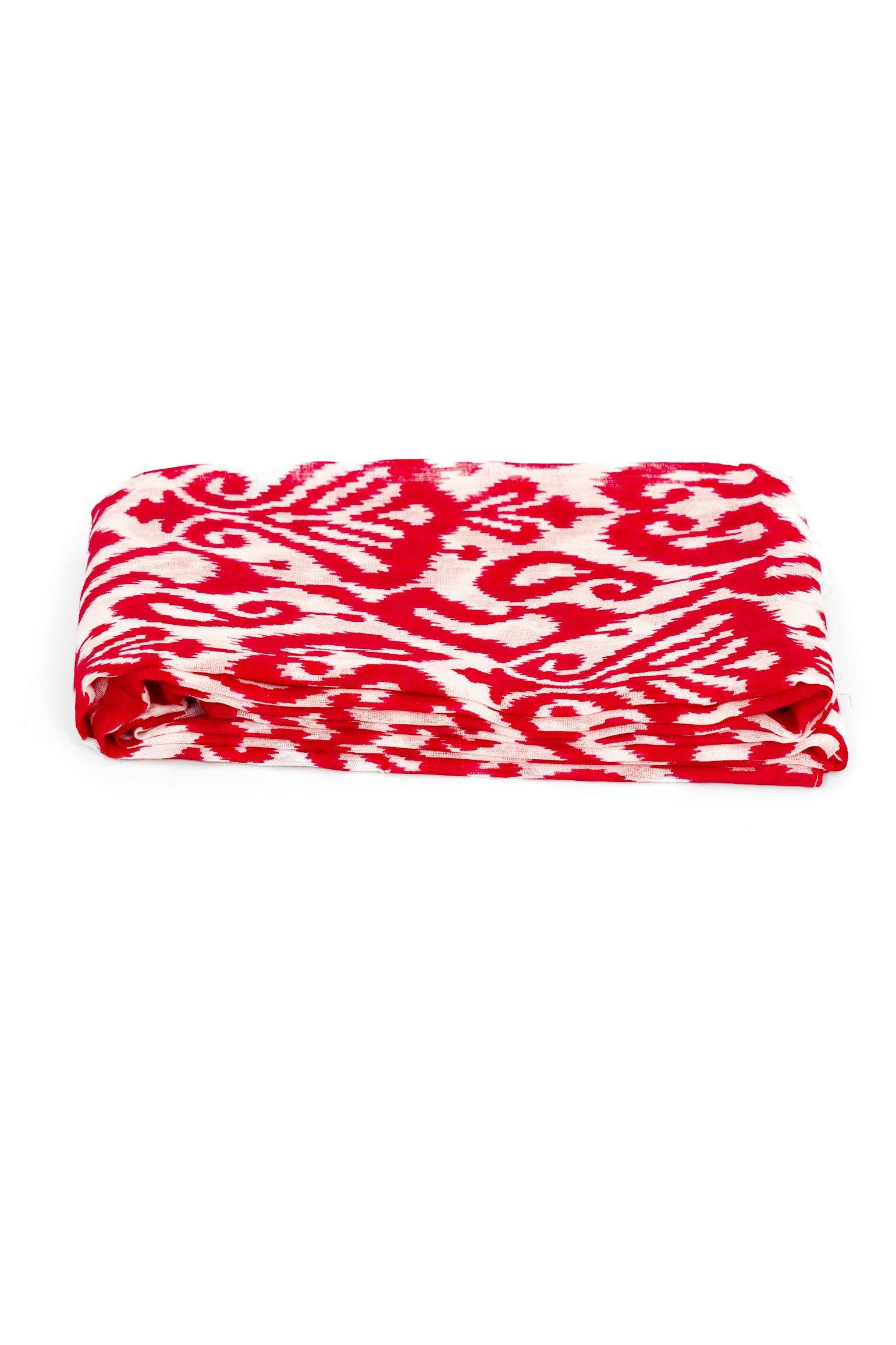 Red Damask Lightweight Cotton Scarf, Image 2 of 4