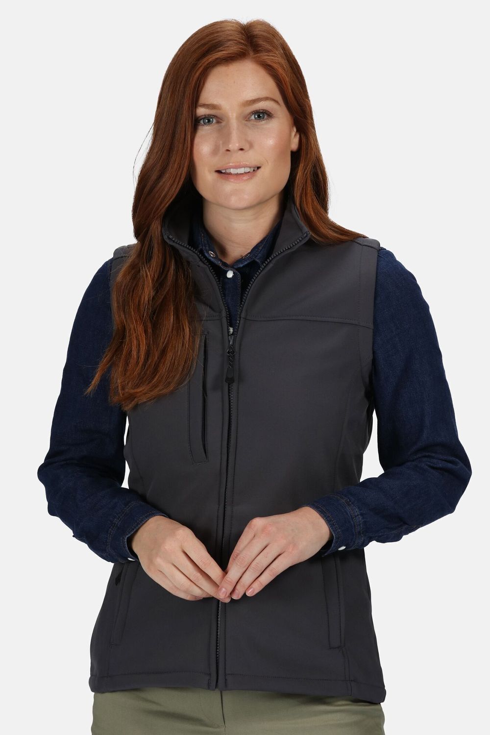Grey Regatta Grey Flux Soft Shell Bodywarmer, Image 3 of 5