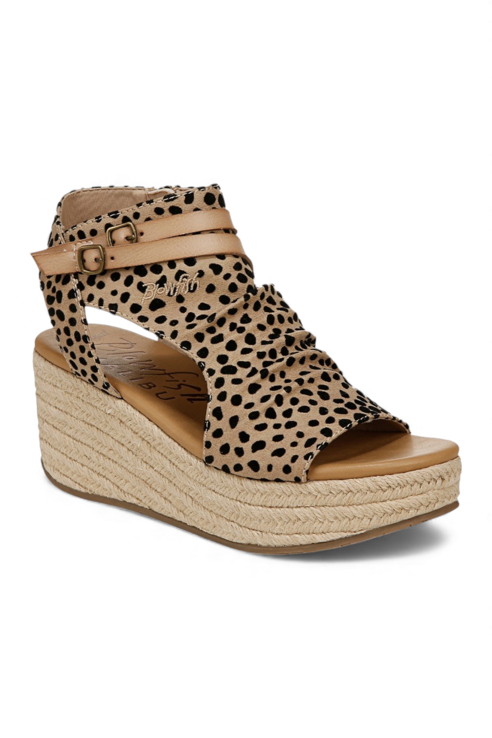 Brown Womens "Lacey-C-Rope" Wedge Sandals, Image 3 of 6