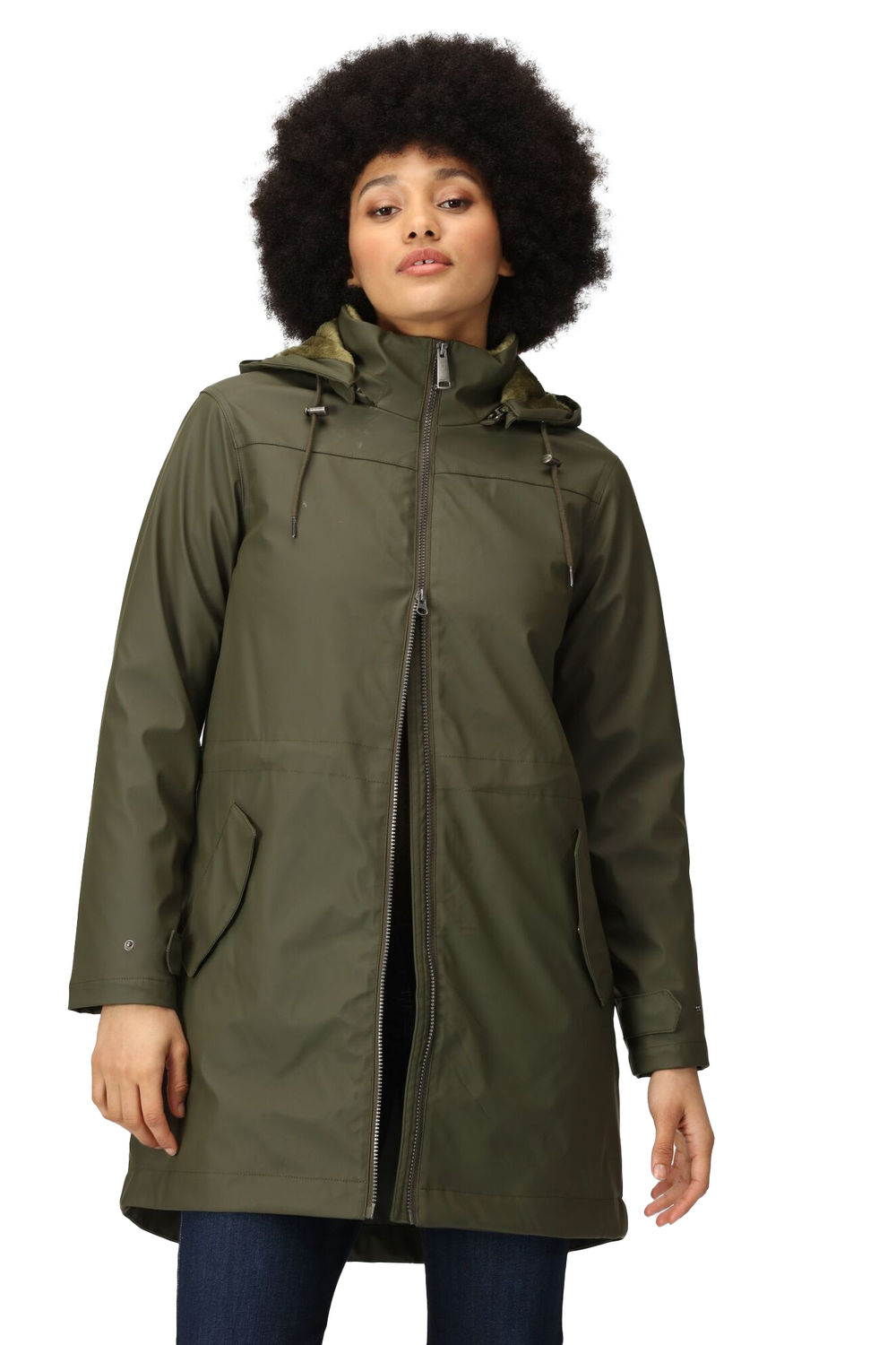 Khaki Fantine Baffled Padded Jacket, Image 4 of 6
