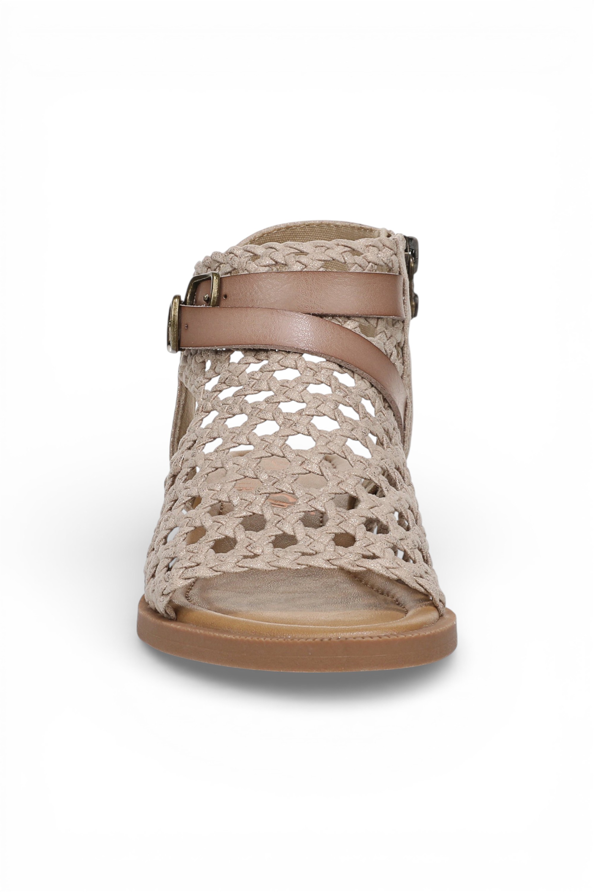 Gold Blowfish Malibu Gold Womens "Anuella" Weave Micro Wedge Sandals, Image 4 of 6