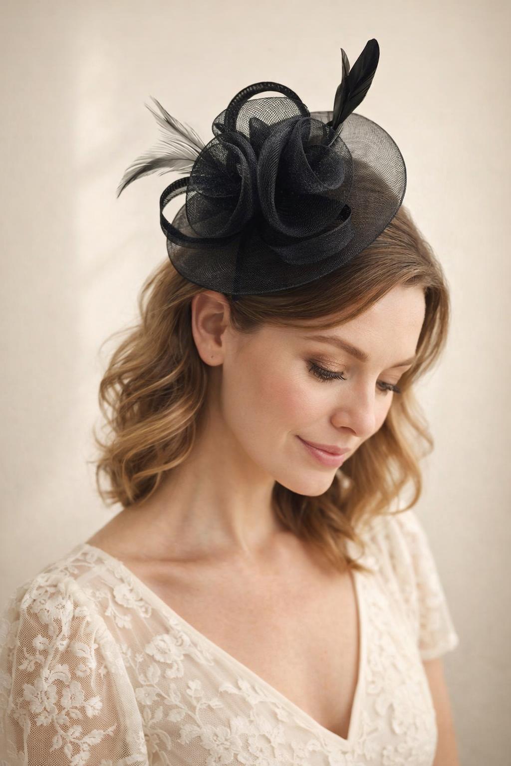 Pink Floral Fascinator With A Wide Base