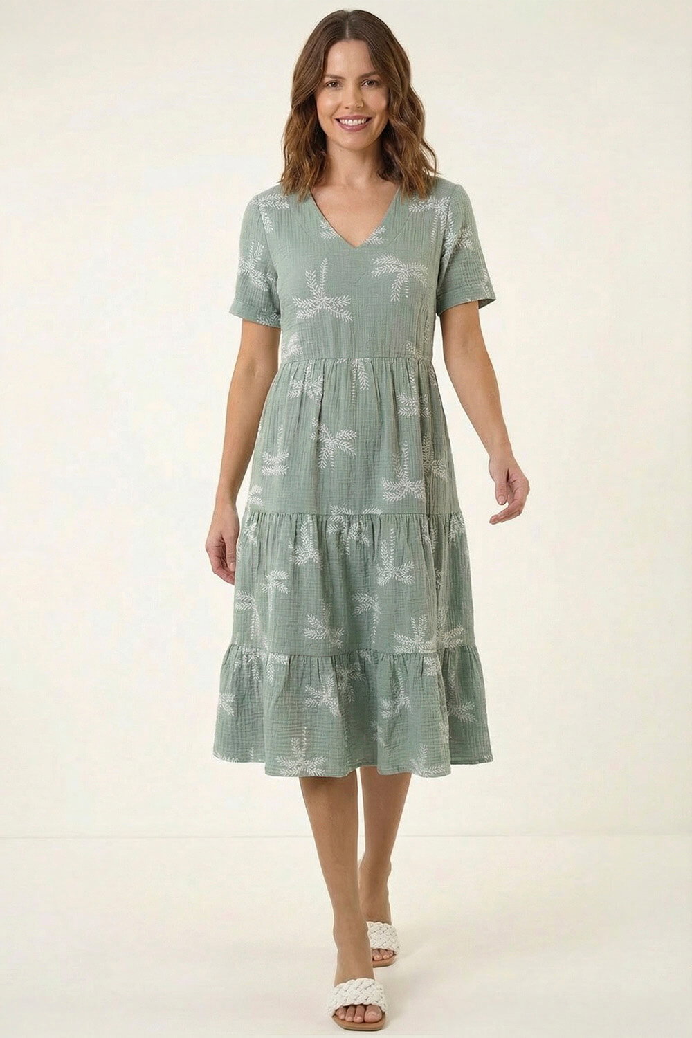 Ella Dress Sage Palm