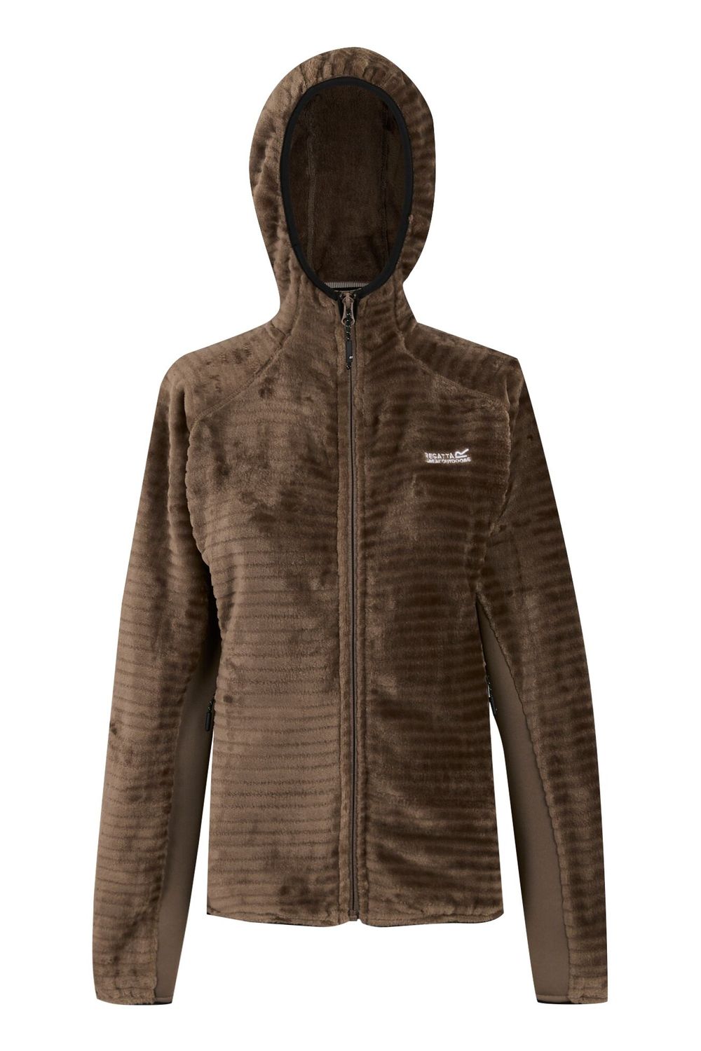 Mocha Endra Hooded Fleece Jacket, Image 1 of 3