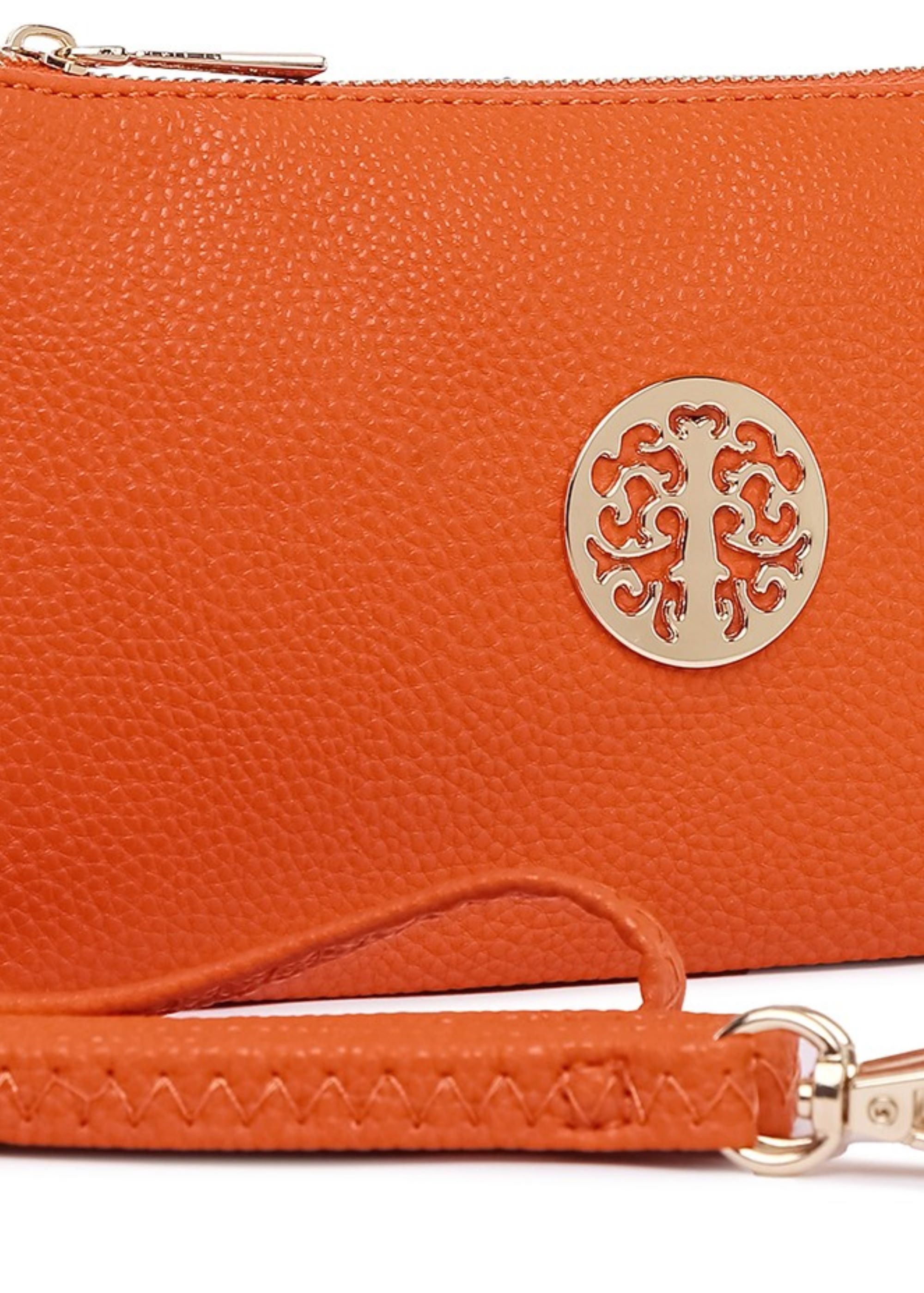 Orange Raffaella Orange Clutch Purse Party Bag, Image 2 of 2
