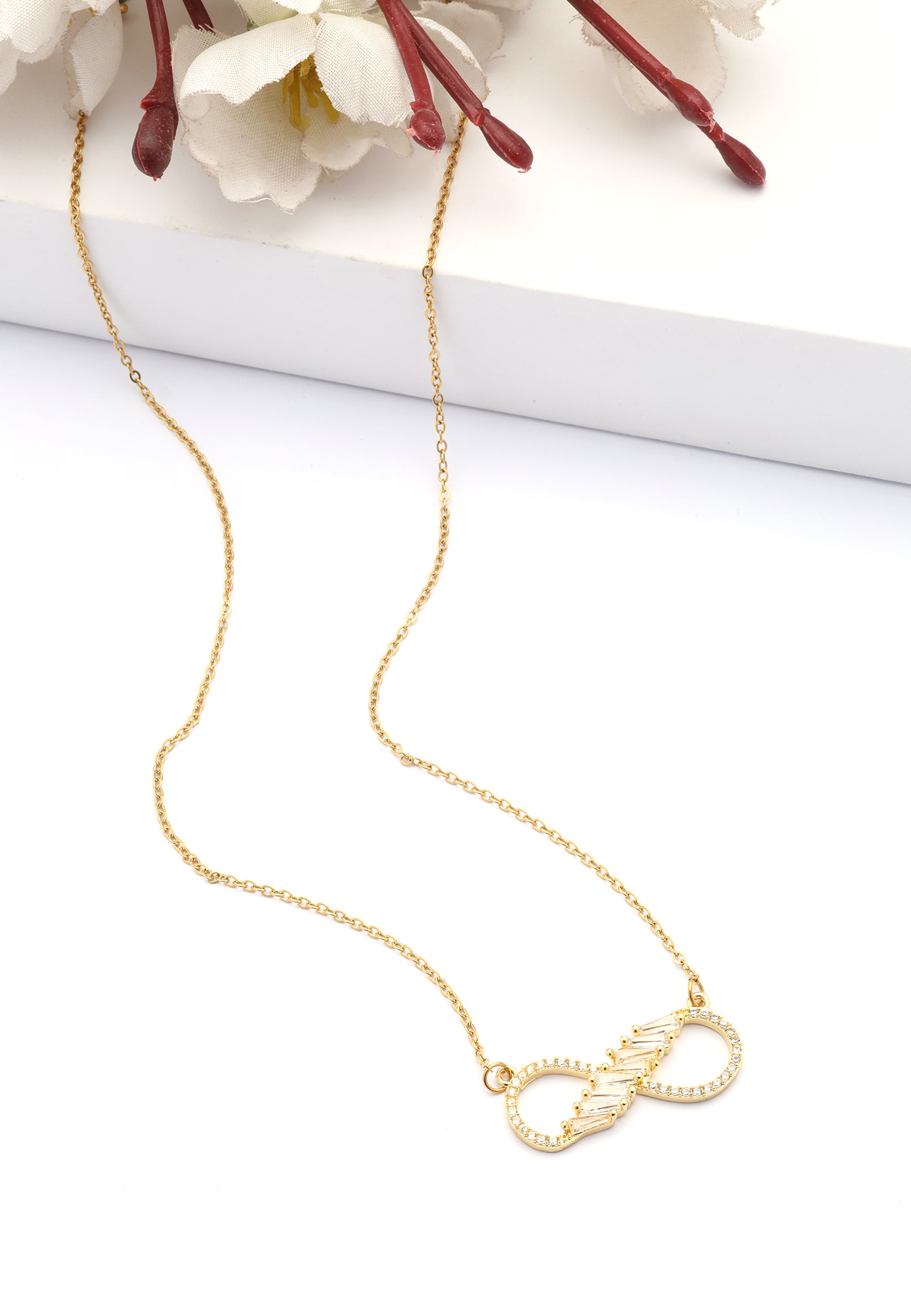 Gold Golden Infinity Spark Necklace, Image 2 of 5