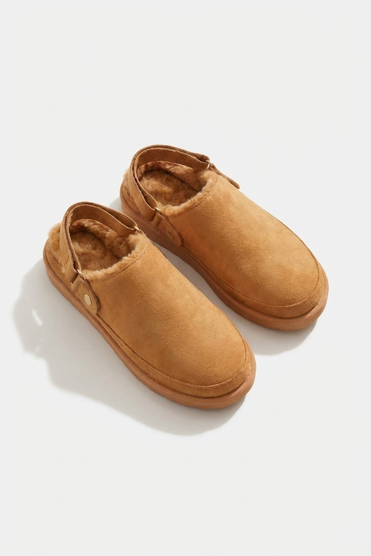 Camel Niraya Faux Suede Slingback Mule Sandals With Cuff Strap, Image 4 of 8