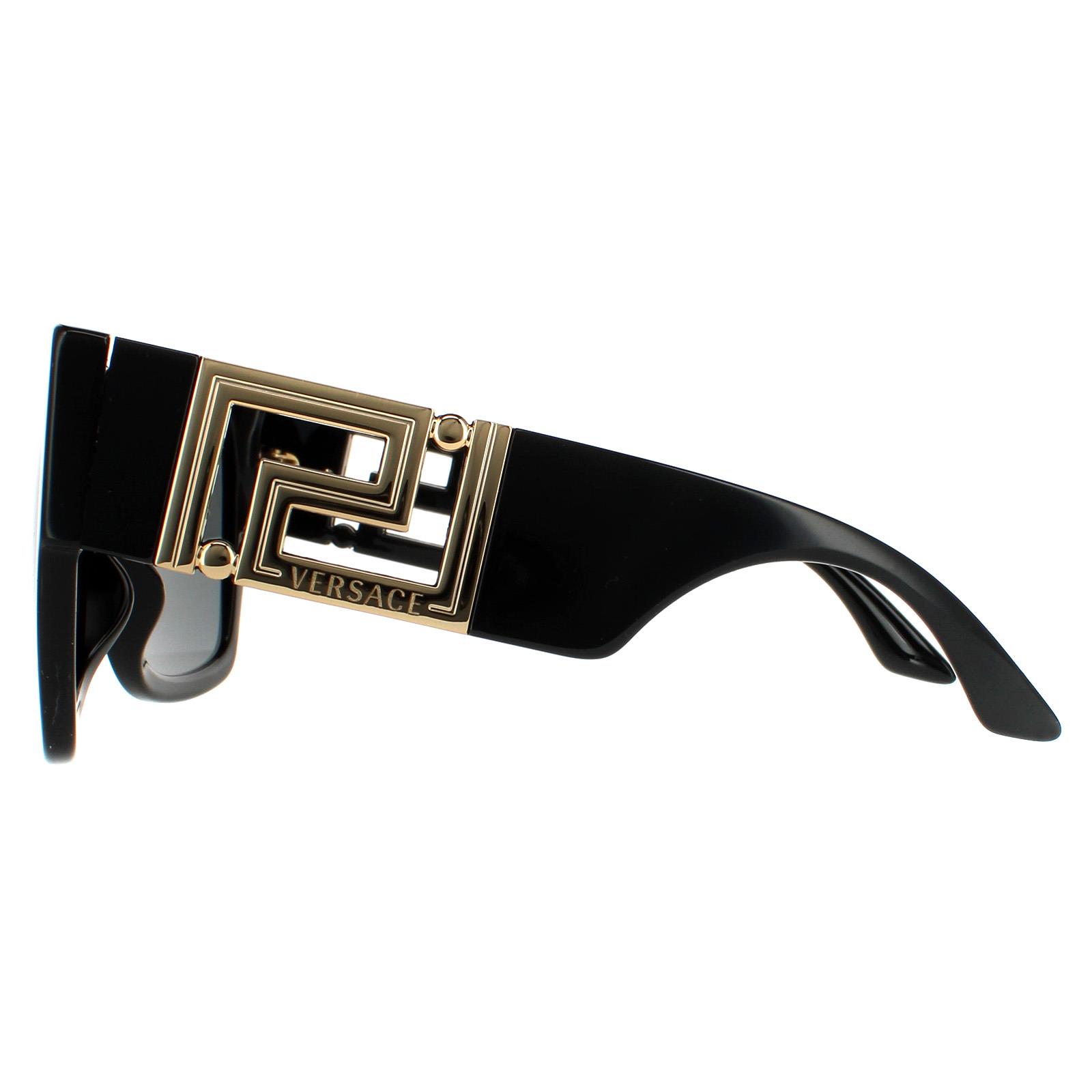 Black Versace Black Square Black Dark Grey Sunglasses, Image 3 of 6
