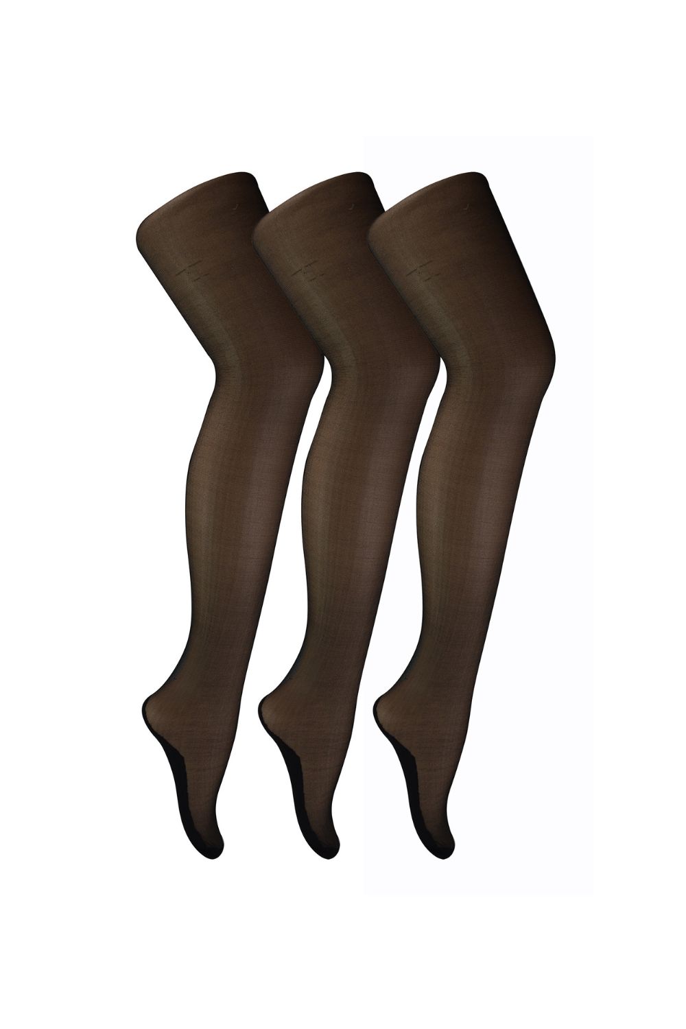 Black 3 Pair 40 Denier Seamed Ultra Sheen Ladies Tights With Line Up The Back