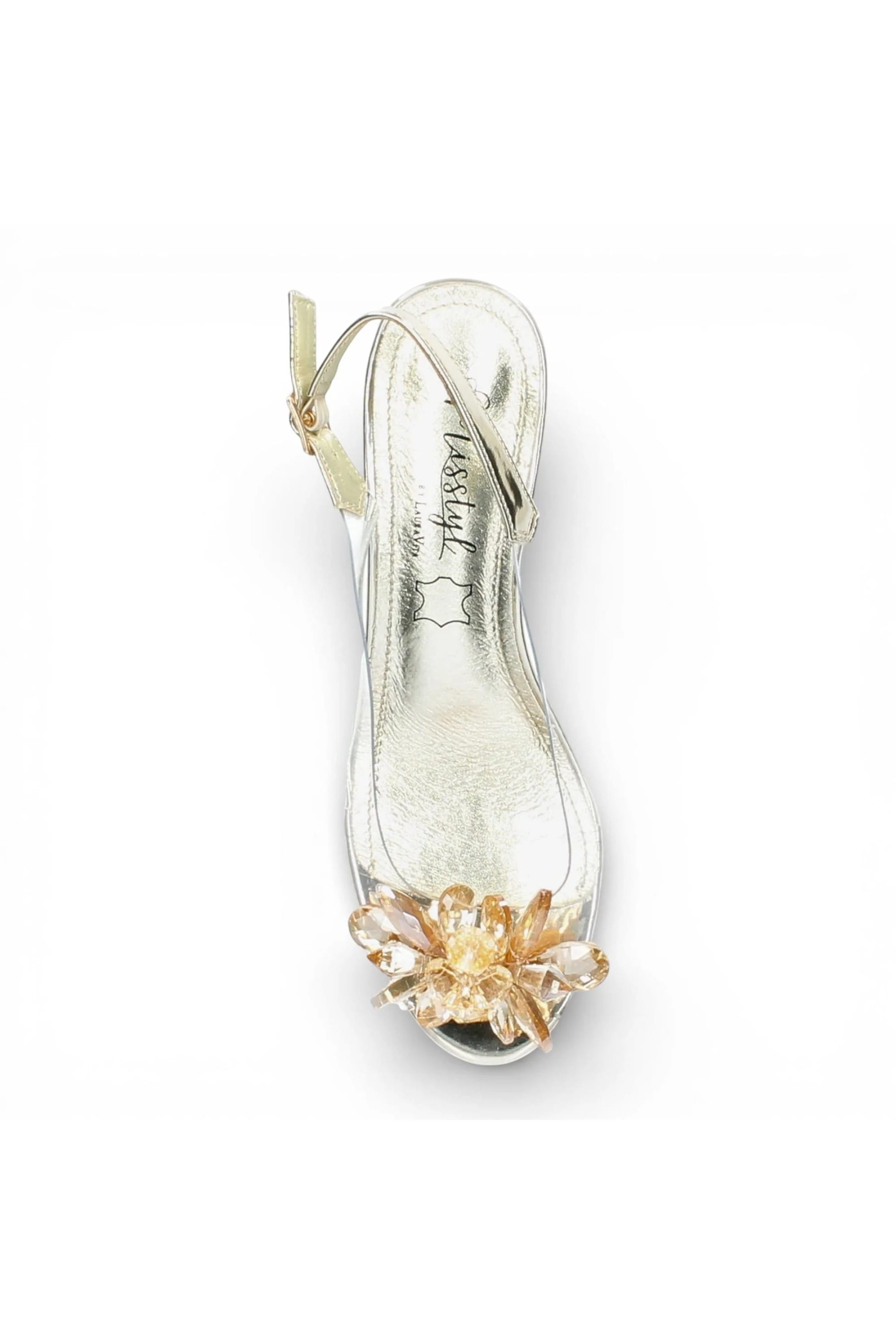 Gold Women’s Cinderella Heel Sandals-Mily-22, Image 7 of 7