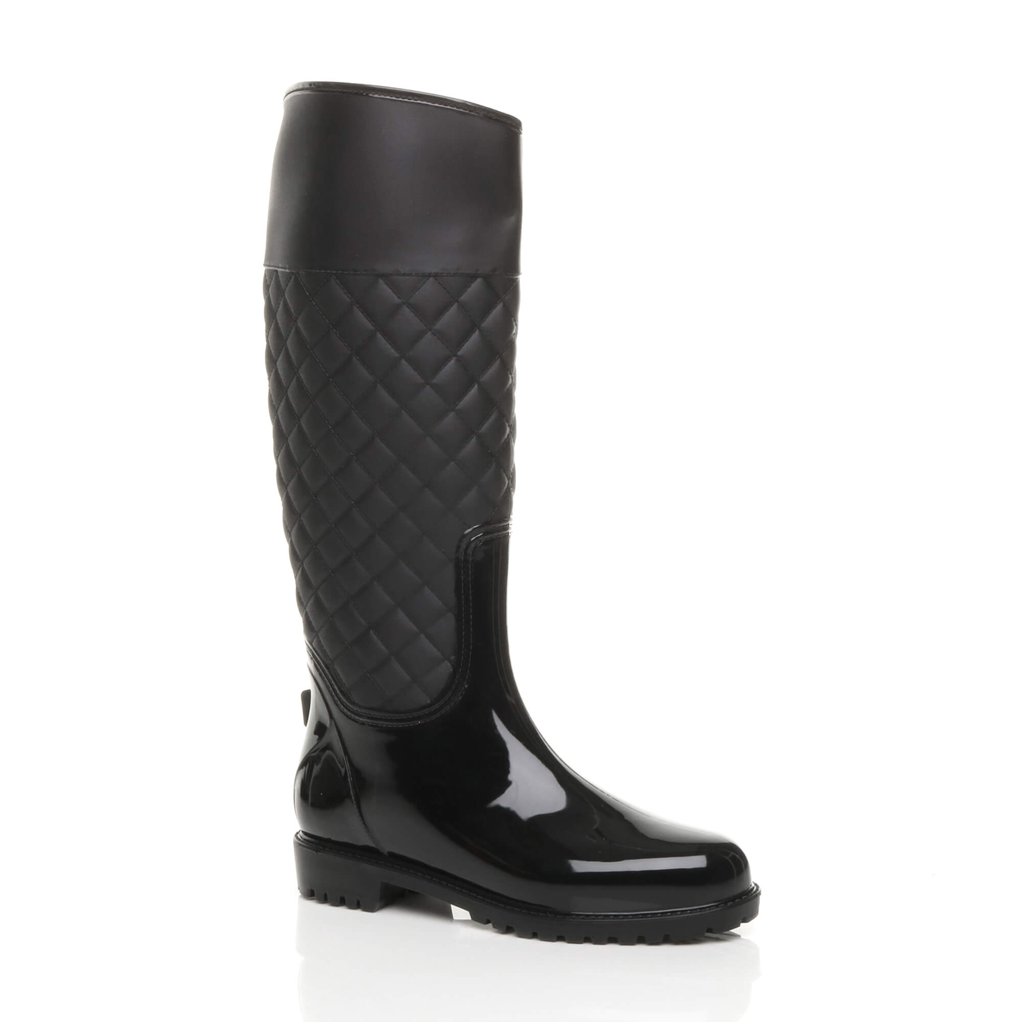 Black Festival Camping Waterproof Wellington Wellies, Image 1 of 6
