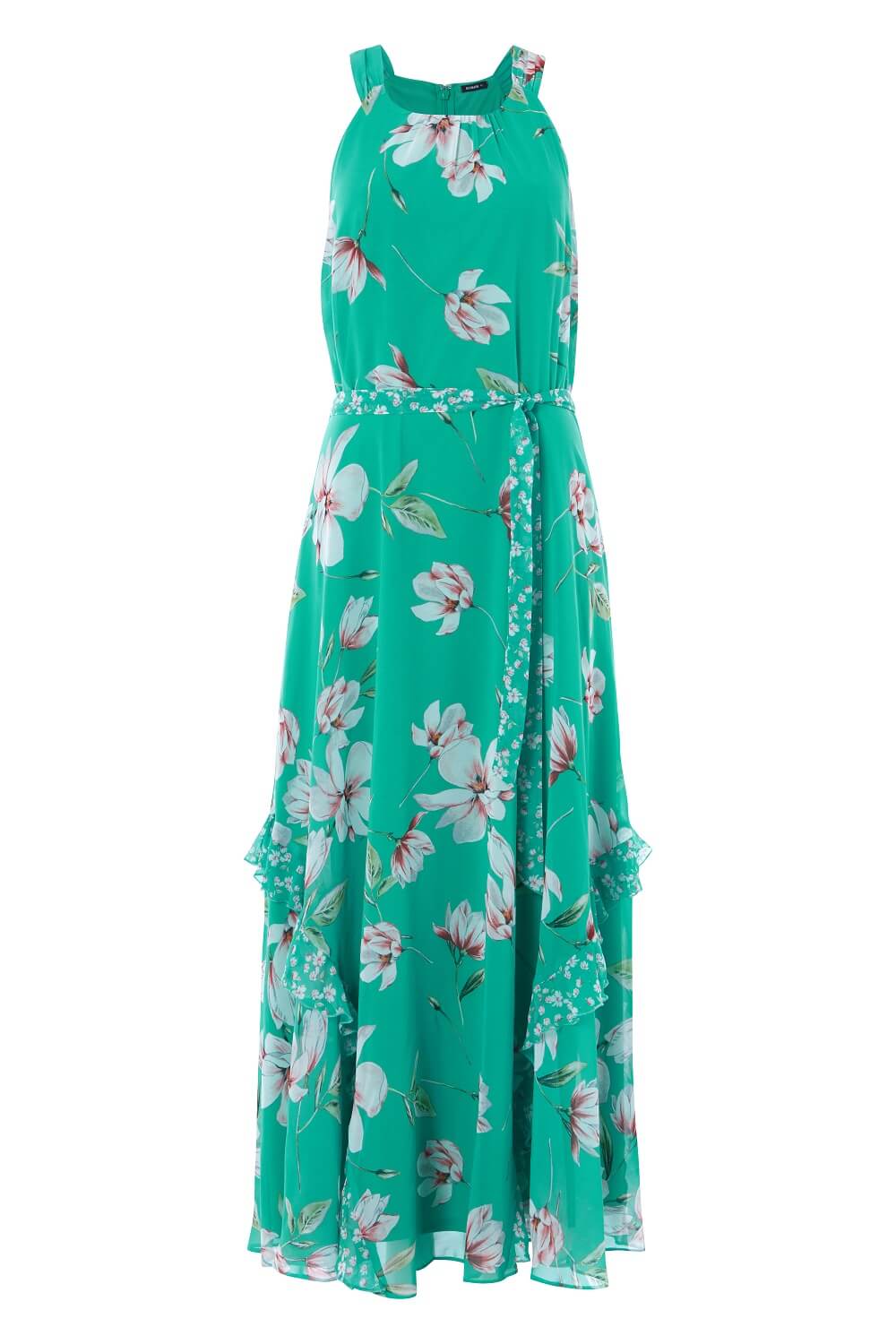 green emerald velvet dress Satin Sleeveless V-neck Maxi Dress | Sanari main image 0