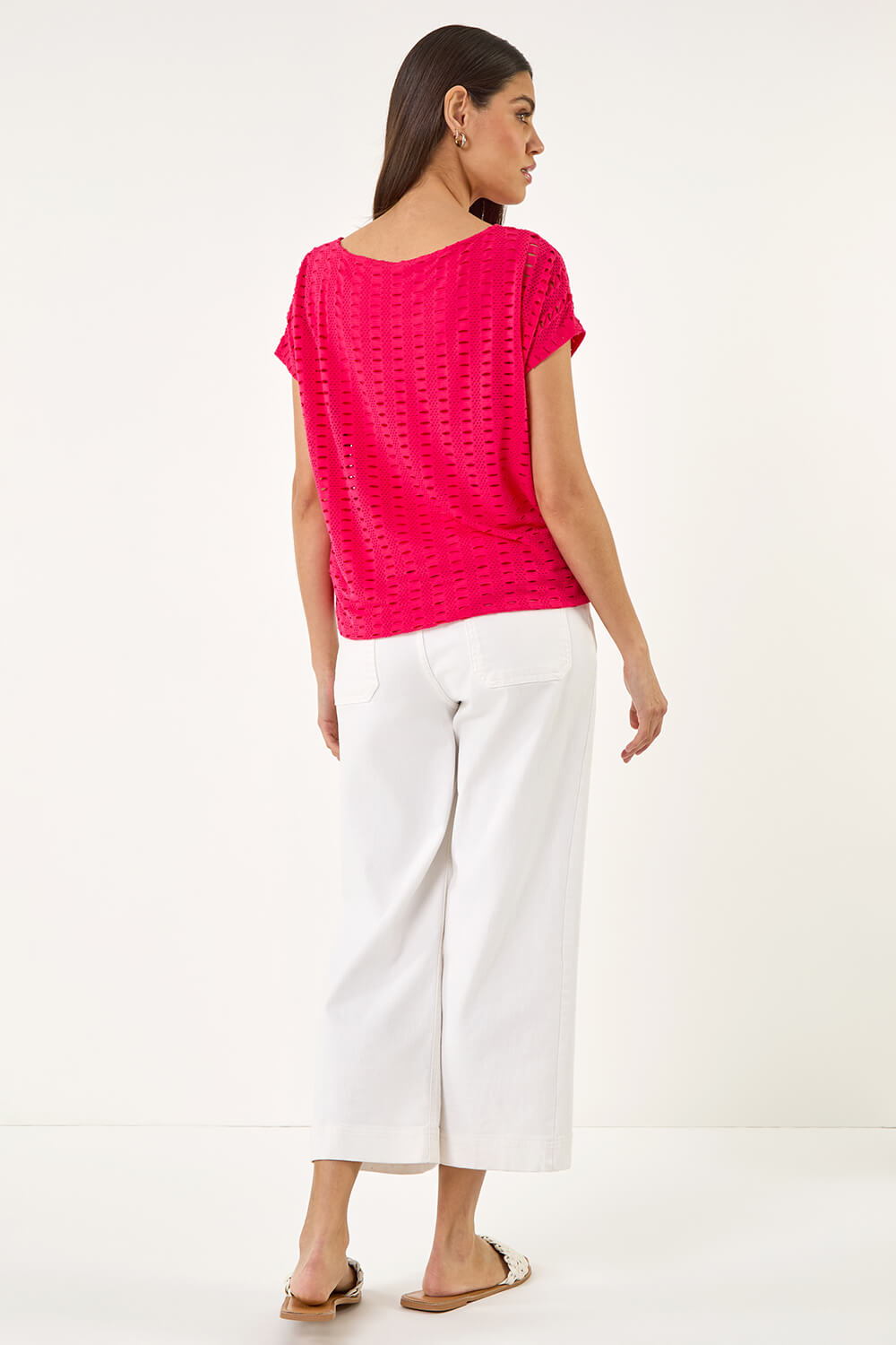 PINK Cut Out Detail Stretch Top, Image 4 of 5