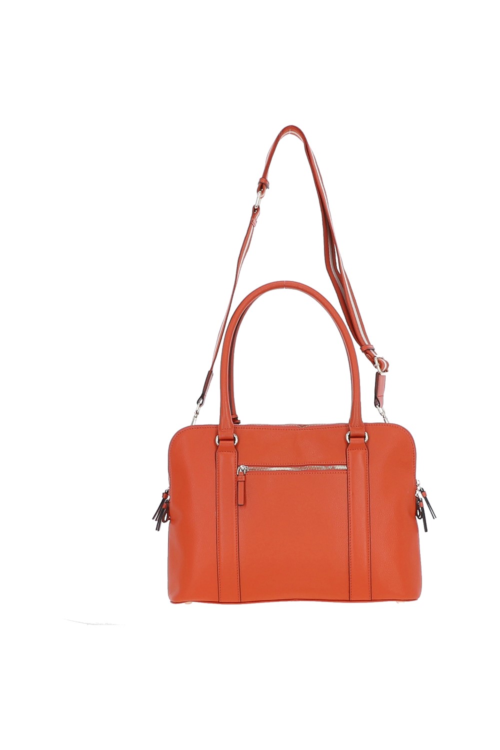 Orange 'Cuore di Cuoio' 3 Section Large Leather Handbag, Image 4 of 4