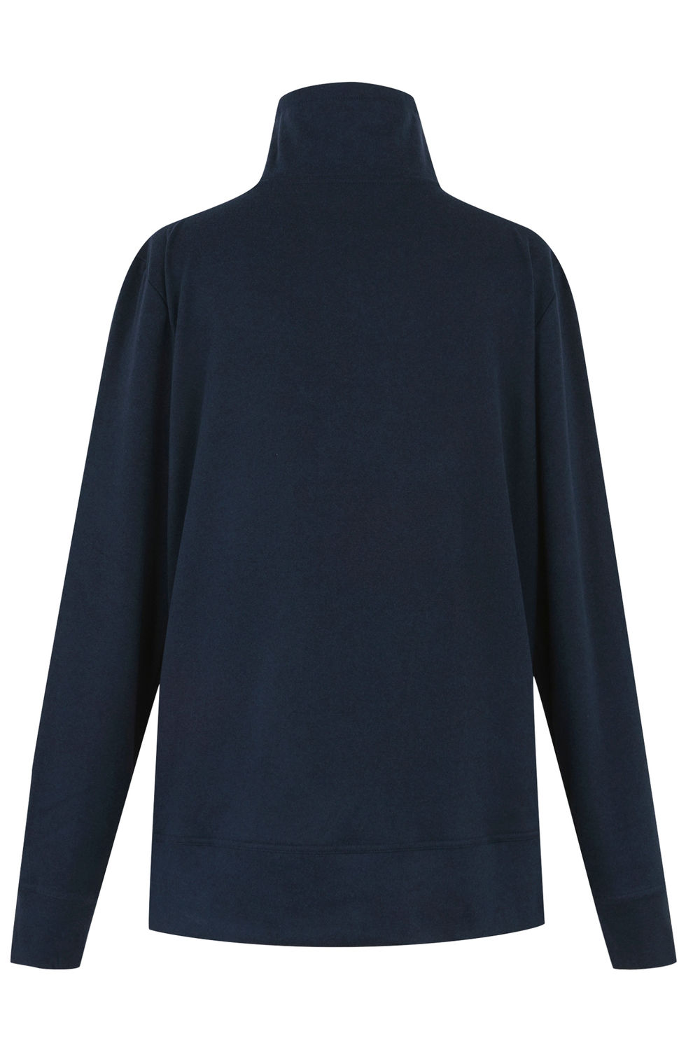 Navy Demmi Quarter Zip Fleece Top, Image 2 of 4